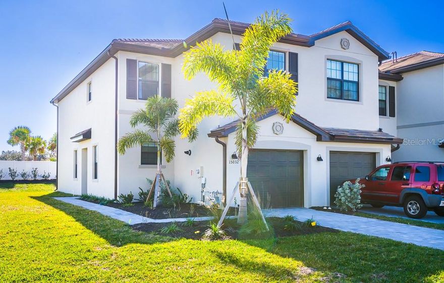 Beautiful End Unit. Townhome with large and long 1 Car Garage. Fresh and Bright and Screened in Lanai. Pet Friendly. Amenity Rich community in Lakewood Ranch School district.