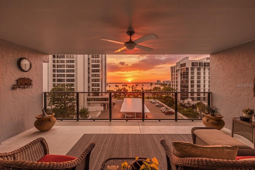 ** Back on the Market Buyer got cold feet** Picture yourself surrounded by breathtaking views throughout your home, with an unbeatable location for that true downtown living. This spacious three-bedroom, two-bathroom condo offers one of the most impressive views you’ll find in Palm Place. It blends comfort, convenience, and prime downtown living—enhanced by the rare advantage of three full bedrooms, a feature seldom available in this building.

As you enter, you’re immediately drawn to the stunning sightline that leads straight through the kitchen and open living area out to Sarasota Bay. The layout is intentionally designed to make the water the true centerpiece of the home, and it delivers. Floor-to-ceiling glass doors open to an expansive outdoor balcony where you can unwind and take in panoramic views that stretch endlessly. Morning coffee, evening dinners, or gatherings with friends all feel elevated when framed by these incredible views.

Inside, the condo is immaculately maintained, inviting, and move-in ready. The kitchen flows seamlessly into the main living space, creating an open, airy feel that’s further enhanced by abundant natural light. Recent improvements include a brand-new water heater, giving peace of mind for years to come.
The third bedroom is the second best deal you get in the home, next to the view, where most homes in the building do not have one, it's perfect for family visiting, a home office, or crafting whichever you desire. In a building where two-bedroom layouts are far more common, this added space sets the property apart while still keeping the focus on the home’s impressive main living and entertaining areas.

The building itself adds even more value, offering secure gated access, covered parking, and a well-managed environment. All milestone inspections have been passed, and there are no special assessments, giving buyers added confidence. Just outside the building, downtown Sarasota is at your doorstep—fine dining, casual cafés, galleries, live music, farmers markets, and waterfront strolls are all just moments away.

This condo represents a rare opportunity to combine downtown convenience with one of the best water views in Sarasota. Move in and enjoy immediately, knowing you’re living in one of the most sought-after locations on the Gulf Coast.