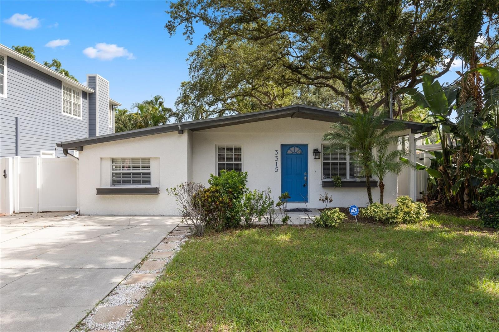One or more photo(s) have been virtually staged. Charming and well maintained South Tampa home just north of Gandy and walking distance to Bayshore Boulevard. This gem features an open floor plan with 1511 sq ft of living space, 3 spacious bedrooms, 2 bathrooms, and a versatile office/den room. Hardwood floors can be found throughout the living areas. The open kitchen is complete with granite countertops, stainless steel appliances, 40 inch custom cabinetry and breakfast bar overlooking the cosy family room. In addition, the kitchen has a comfy breakfast nook with a window overlooking the front yard. Primary suite features walk in closet, updated bathroom with dual sinks, glass walk in shower, private water closet, and a linen closet. Two secondary bedrooms, one with dual closets and hardwood floors and the other with a walk in closet and carpet. Secondary bathroom with shower/tub combo has also been recently updated. There is even a very spacious indoor laundry room with washer and dryer. The laundry room has a door leading you to outdoor living at its finest with a screened and covered patio, outdoor brick paved area and shaded backyard with a privacy vinyl fence. This gem has been well maintained, is move in ready and just waiting for you to call it home.