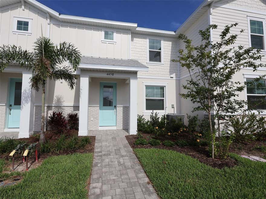 ****SPECIAL FINANCING AVAILABLE FOR A LIMITED TIME ONLY FROM PREFERRED LENDER. RESTRICTIONS APPLY, FOR QUALIFIED BUYERS, SUBJECT TO APPLICABLE TERMS AND CONDITIONS. SUBJECT TO CHANGE WITHOUT NOTICE****
Welcome to the Carmel. This gorgeous townhome includes 1,702 square feet of living space with 3 bedrooms, 2.5 bathrooms, and a rear-load, 2-car garage.
Enter the foyer and be greeted by the dreamy kitchen overlooking the rest of the home. The kitchen features plenty of counterspace and a spacious island, great for early morning breakfast or unwinding after a long day.
Ahead is the open dining room for gatherings. The great room, laundry room, and powder room sit off to the side. An oversized great room will comfortably host your loved ones, while the outdoor lanai is just steps away. Outside the Carmel is a tranquil courtyard with room for chairs or a dining set to enjoy the Florida weather and access to the 2-car garage.
On the second floor, the spacious owner’s suite is found at the top of the staircase with a large walk-in closet, beautiful windows for cascading sunshine, and the relaxing owner’s bath.
The second and third bedroom await farther down the hallway. Turns these into side-by-side rooms or utilize one bedroom as an office or guest room. You’ll also find a second full bath upstairs right next to the bedrooms for easy access.