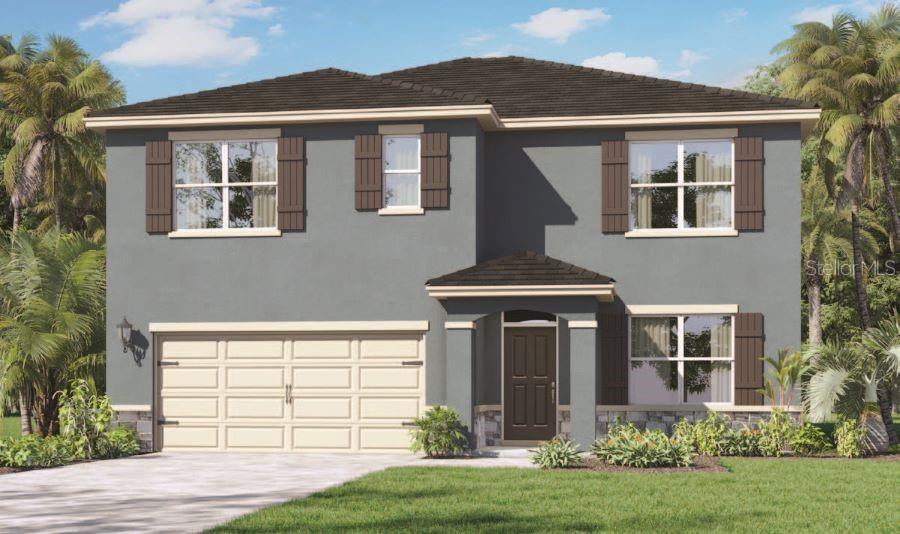 Under Construction. "Find all the space you need in our popular two-story Hayden floorplan in Hayden, one of our communities in Sorrento, Florida.
Inside this 5-bedroom, 3-bathroom home, you’ll find 2,601 square feet of flexible living space and a two-car garage.
Step thru the front foyer and you're greeted with a flex room designed for work or play. Make your way to the kitchen on the first floor, which overlooks the living, dining room and slider to the backyard patio. The kitchen features a center island with room for seating, plentiful cabinetry, quartz countertops, stainless steel appliances and a walk-in pantry which are sure to both turn heads and make meal prep easy. Guests can pull up a seat in this functional space.
One of four bedrooms is located on the first floor and at the back of the home for privacy. As we head up to the second floor, we are greeted with the primary bedroom that features an en suite bathroom as well as three additional bedrooms that surround a second living area, a full bathroom, and a laundry area. Whether these rooms become bedrooms, office spaces, or other bonus rooms, there is sure to be a place for all.
Like all homes in Hayden, the Hayden includes all concrete block construction and also smart home technology, which allows you to control your home anytime with your smart device while near or away.
Contact us today and find your home.
*Photos are of similar model but not that of the exact house. Pictures, photographs, colors, features, and sizes are for illustration purposes only and will vary from the homes as built. Home and community information including pricing, included features, terms, availability, and amenities are subject to change and prior sale at any time without notice or obligation. Please note that no representations or warranties are made regarding school districts or school assignments; you should conduct your own investigation regarding current and future schools and school boundaries. *