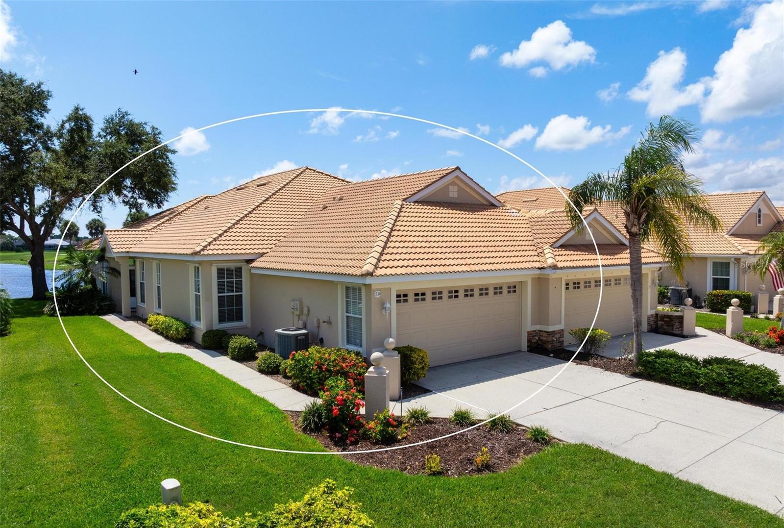 Enjoy breathtaking sunsets, sparkling lake vistas, and golf course views from this beautifully maintained 3-bedroom, 2-bath paired villa with 2-car garage and 1,660 square feet of comfortable living space. Tile floors flow through the main living areas, complemented by hardwood cabinetry, granite countertops, and volume/tray ceilings. Buttressed by hurricane shutters. Furniture and all furnishings are available.
Just steps away, residents enjoy the private heated pool exclusive to the Villas community. This home is offered fully furnished, just bring your toothbrush!
Pelican Pointe offers exceptional value with low HOA fees that include exterior maintenance, a spacious clubhouse with dining room, grill room, banquet facilities, fitness center, heated resort-style pool, tennis and pickleball courts, and an active women's association featuring over 45 social groups and clubs.
Additional perks include a 24/7 staffed guard gate, high-speed internet, and expanded cable TV. Golfers can choose to join the 27-hole semi-private course or play on a pay-as-you-go basis.
Ideally located just minutes from Historic Venice Island, the vibrant new Wellen Park, and greater Sarasota County, you'll have easy access to beaches, boutique shopping, fine and casual dining, bike trails, fishing, live theater, performing arts, and top-rated medical facilities.