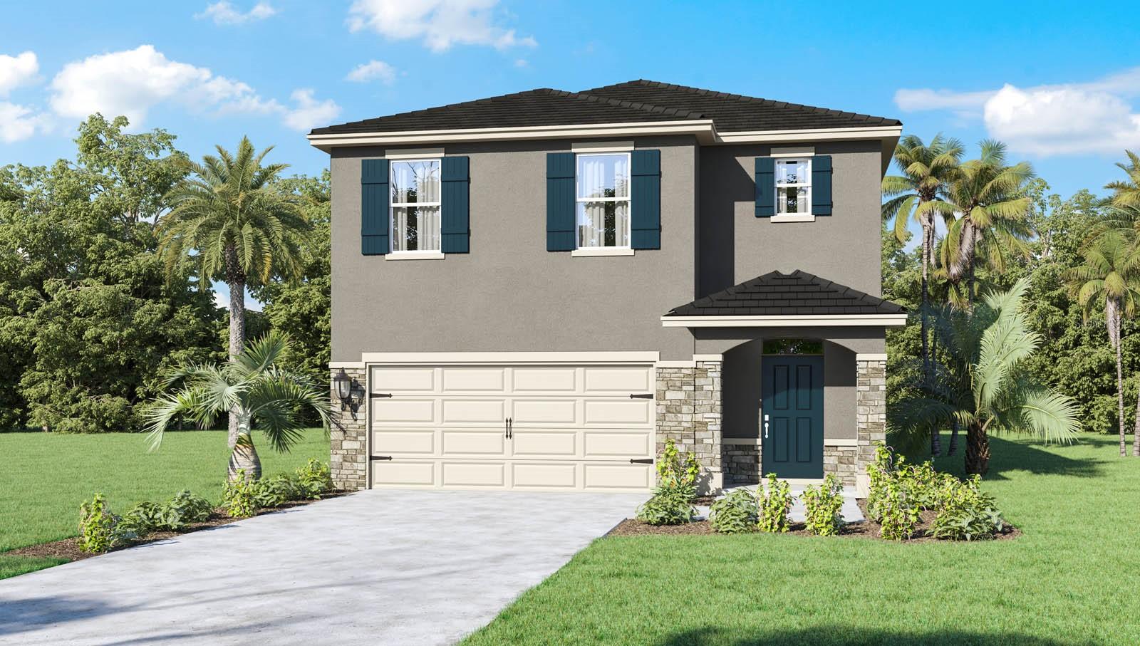 Under Construction. "The Robie Modern is a two-story floorplan featured in our Crosswinds East in Haines City, Florida. With 3 charming exteriors to choose from and pops of vibrant color, the Robie is sure to be the envy of the neighborhood.
Inside this inviting 5 bedroom, 3 bathroom home, you’ll find 2,447 square feet of comfortable living. As you enter through our newly designed doorways with frosted glass details, you’ll step into a home that reflects your style. A spacious open-concept first floor which includes a well-appointed kitchen with Silestone Countertops, walk in pantry, center island, sleek stainless steel appliances and subway styled backsplash overlooking the living and dining area. Just off the living room you will find the singular downstairs bedroom and full bathroom with nearby linen closet.
As you move upstairs you are greeted with a spacious loft area to utilize for work or play. The primary bedroom one is located just off the loft space and features a spacious walk-in closet as well as ensuite bathroom with double vanity and all the space you need to get ready in the morning. Three additional bedrooms share a second upstairs bathroom and linen closet for extra storage. Your laundry room is located on the second floor as well as extra storage closets.
Like all homes in Crosswinds East, the Robie Modern includes smart home technology, which allows you to control your home anytime with your smart device while near or away.
Contact us today and find your home.
*Photos are of similar model but not that of the exact house. Pictures, photographs, colors, features, and sizes are for illustration purposes only and will vary from the homes as built. Home and community information including pricing, included features, terms, availability, and amenities are subject to change and prior sale at any time without notice or obligation. Please note that no representations or warranties are made regarding school districts or school assignments; you should conduct your own investigation regarding current and future schools and school boundaries. *