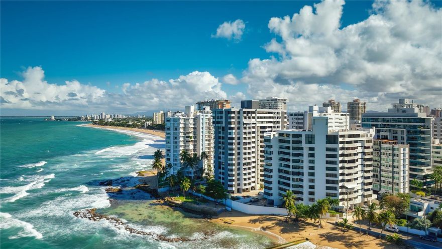 Turnkey residence with four bedrooms and three full bathrooms situated within Olympic Tower's 8th floor, featuring an inviting layout spanning approx. 3,090 Sq. Ft. overlooking the ocean. This property with private elevator entry is defined by thoughtfully designed spaces, accented by an abundance of natural light and breathtaking views of the Atlantic coastline. Showcasing an expansive living and dining area that seamlessly connects to the dedicated laundry space, as well as the fully-equipped kitchen with pantry and breakfast nook. The primary bedroom is ensuite with a walk-in closet and vanity. A flex space, currently serving as an office, adds versatility to the home's floor plan. Two parking spaces complete this rental offering. Desirably located with direct beach access, Olympic Tower affords a doorman, full-power generator and water cistern. Within close proximity  to top restaurants, entertainment options and shopping venues. Also located near St. John’s and Robinson School. Condado Beach, also known as CoBe, is a highly-esteemed community within the island's thriving capital. Moments away from Isla Verde, Old San Juan and the Miramar Arts District.