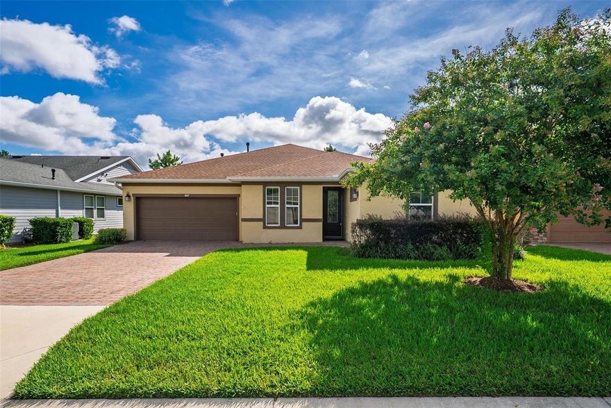 esort style living at the Ocala Preserve! Minutes from WEC & HITS. 

This open floor plan, 3 bed | 3.5 bath with a den, was built in 2018 and is in mint condition! Upon entering the home, you will be greeted by the high ceilings and lovely tile flooring. Immediately to your left is the den. Just beyond the den you will find the half bath and laundry room which is equipped with a 2018 washer & dryer, hardwood cabinetry, and sink. To your right, you will find both guest rooms (one of which is a mini primary bedroom suite with en-suite bathroom), and guest bath. Upon entering the living space, you will be delighted with how open and bright the room is. The large kitchen overlooks the living space as well. The kitchen boasts a large granite island, granite countertops, stainless steel appliances, hardwood cabinetry, large pantry, and a lovely tile backsplash. The dining area is just off of the kitchen and is flooded with natural light. 

The primary bedroom is located at the rear of the home. The primary bedroom comfortably fits a king size bed. As you walk towards the en-suite bath, you will find the toilet room on the left and spacious linen closets on the right of the hall. The dual sink vanity boasts a granite top with plenty of storage underneath. The glass walk in shower has lovely tiled walls and to the right before the shower is the generously sized walk-in closet. This home is also ideal for your 4-legged family members as the backyard is fully fenced! 

Enjoy everything the Ocala Preserve has to give which includes but not limited to: a 7-acre lake for kayaking and fishing, an expansive network of walking/biking/hiking trails, and three themed parks winding throughout the 600+ acre community. Enjoy two outstanding Resort Clubs and the Tom Lehman-designed golf course . Ocala Preserve also provides a resort style pool as well as a lap pool! This is truly a listing that will not disappoint.
