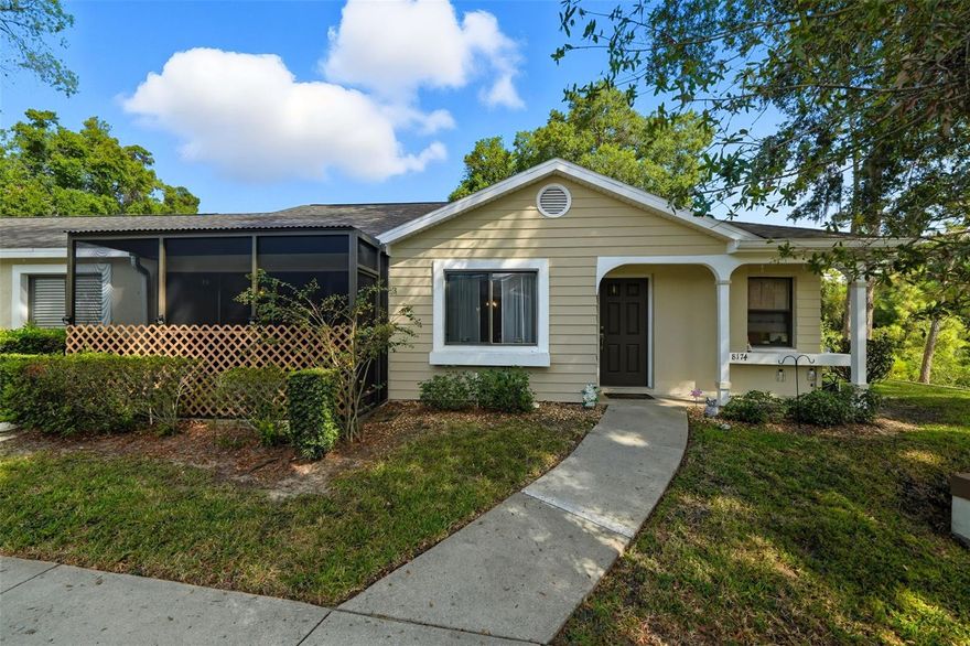 Welcome to 8174 Sturbridge Court... maintenance-free living in Weeki Wachee, Florida! This 2-bedroom, 2-bath condominium offers serene pond views, tile flooring throughout, and spacious walk-in closets. The kitchen was freshly painted in 2025 and features granite countertops, glass tile backsplash, cabinet pull-outs, and a newer refrigerator (2024). HVAC is approx. 7 years old. Located in Flood Zone X, not requiring flood insurance, and just north of Cortez Blvd, you’ll be close to booming shopping, dining, entertainment, and medical centers. Plus, you’re only a short distance to the crystal-clear, 72-degree Weeki Wachee River—perfect for kayaking, paddle boarding, and enjoying all that the Nature Coast has to offer. The monthly HOA includes exterior maintenance (paint, roof, lawn, and trimming), cable TV, internet, trash pickup, and community amenities. Residents enjoy a community pool plus full access to Pickett’s Park with pool, spa, fitness center, clubhouse, and outdoor grilling area.