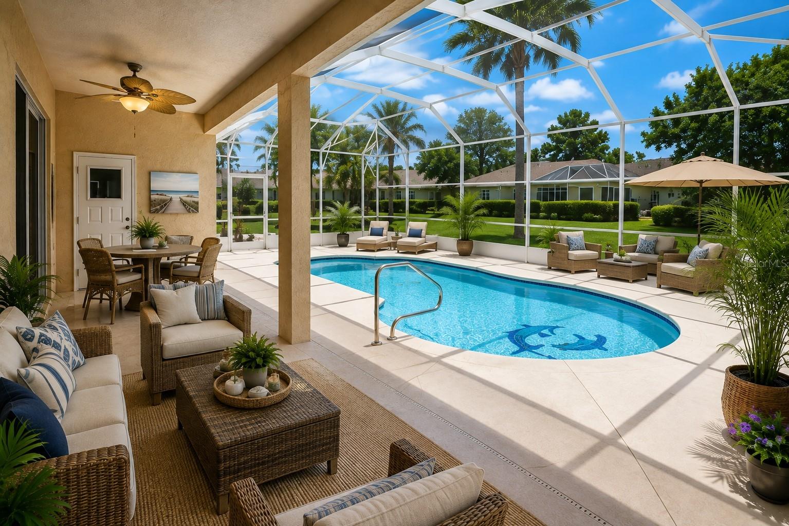 Enjoy the outdoors all year long! New screened pool enclosure in 2025.