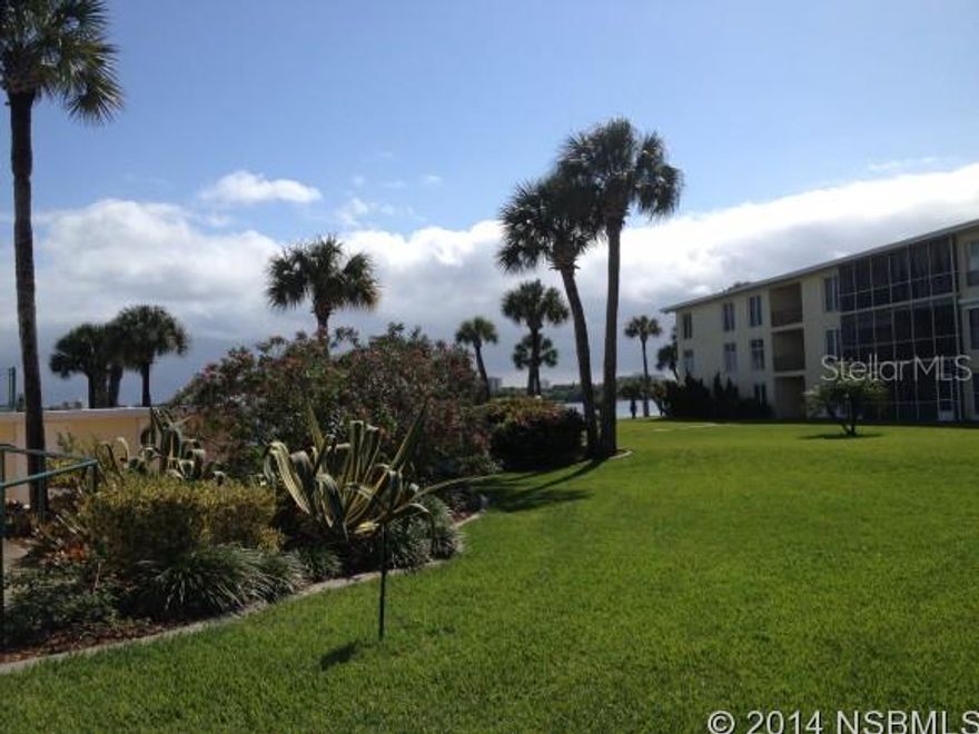 For sale or FOR RENT $900.00/mo.  Clean as a whistle and ready to move in.  Nice complex on the river with heated pool, tennis and river frontage.  Eat in kitchen, lots of tile, glass sliders for porch to use year around. Club house with Full Kitchen, Full baths with showers and saunas. Elevators. Beautiful grounds!!  All new windows, A/C, new dishwasher, and sink. Some upgrades.  Only View of River is from your year round glassed in porch.  Must see virtual tour... http://aw360.me/33.  This is a bargain for a 2BR condo on the river and near the River Shops in Daytona.  Don't wait too liong for this unbelievable opportunity to own part of the vacation, racing destination Daytona Beach. ;LocationDescription: Condo ;Water: City