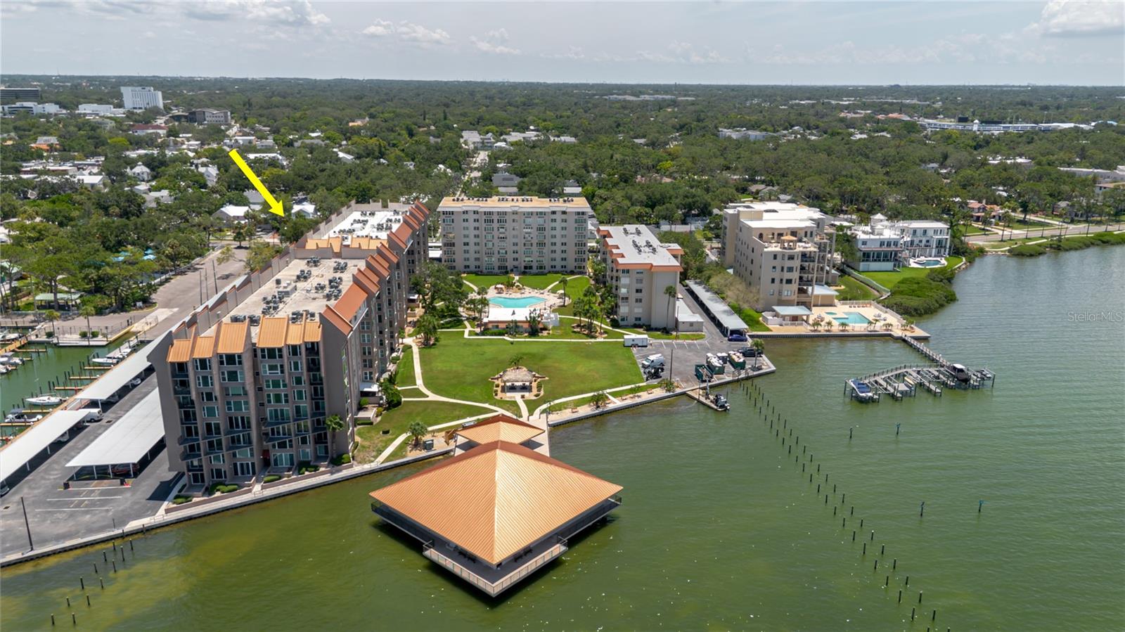 Live the Florida lifestyle in this beautifully maintained and fully furnished 2-bedroom, 2-bath condo located in the highly desirable waterfront community of Edgewater Arms. Nestled along the shores of St. Joseph Sound, this second-floor unit offers a perfect blend of comfort, convenience, and stunning coastal charm. The spacious floor plan features an open living and dining area, a well-appointed kitchen, and large windows that bring in natural light and partial water views. The primary suite includes an en-suite bath and generous closet space, while the guest bedroom and bath provide a welcoming space for visitors. This 55+ community offers resort-style amenities such as a waterfront clubhouse, heated pool, fishing pier, shuffleboard courts, and scenic walking paths. Enjoy dolphin sightings, breathtaking sunsets, and peaceful sounds of the waves right outside your door. Located just minutes from vibrant downtown Dunedin, you’ll have easy access to shops, restaurants, breweries, the Pinellas Trail, and year round events and festivals.