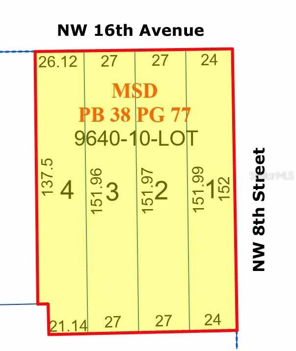 These four lots are Zoned U-3 by the City of Gainesville and will allow for the development of eight (8) units. Drawings of potential units will be included or available upon request.