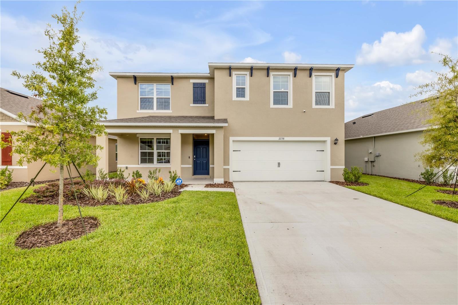 Welcome to this brand-new two-story home offering 5 bedrooms, 3 bathrooms, and over 2,600 square feet of thoughtfully designed living space. Located in the desirable Oak Leaf community, this home combines modern features with the relaxed charm of coastal living.
The first floor features an open layout where the kitchen, dining, and living areas flow together—perfect for entertaining or family gatherings. The kitchen is outfitted with stainless steel appliances, granite counters, a large island with seating, and a walk-in pantry for extra storage. A sliding door leads to the back patio, making it easy to enjoy Florida’s outdoor lifestyle. A flexible front room adds extra space for an office or playroom, and a guest bedroom with a full bath sits privately on the main level.
Upstairs, you’ll find the primary suite with its own bathroom and walk-in closet, three additional bedrooms, another full bath, and a loft-style living area. A laundry room is also conveniently located on the second floor.
This home includes smart-home features, carpet & tile flooring throughout, and a two-car garage.
Oak Leaf residents have access to great amenities, including a community pool, clubhouse, outdoor fitness stations, nature trails, and beautifully landscaped surroundings, the neighborhood provides a welcoming backdrop for evening strolls or weekend relaxation. All of this is just a short drive to New Smyrna’s beaches, shopping, and dining.
**Utilities NOT included**
**Internet & Lawn Care IS included in rent**