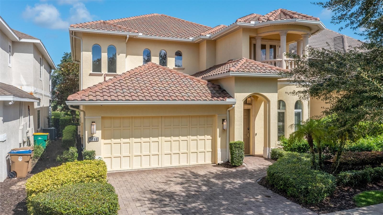 "Luxury and Elegance" and Four Masters Suites. "Wow" is the only way to describe this FULLY FURNISHED, GOLF FRONT, Mediterranean Style Custom Home with sweeping views of the 6th and 7th hole on the Pristine Watson Golf Course. As you enter this home you will experience the open and opulence of this Designer furnished home. The floor plan features Cathedral Ceilings, Crown Molding, Travertine and Wood Floors and much, much more. The Kitchen is a gourmet chef’s dream with granite counters and 42" wood cabinets with stainless steel appliances and a breakfast bar and overlooks the great room. The great room is open and spacious with doors that open to a covered patio and a Golf Course and pool view with an extended deck and a summer kitchen with sweeping views of the golf course. There are two Master Bedrooms. The first floor master bedroom and bathroom can be wheelchair accessible. The upstairs features wood floors. The second floor has three more master suites with their own balconies with sweeping views that are quiet and private!! Amenities included are: Three championship Golf Courses, a multimillion dollar waterpark with lazy river & water slide, 12 pools, club house, hotel, six restaurants, tennis courts, work out facility, day spa plus much more. TRANSFERABLE MEMBERSHIP AVAILABLE! This Elegant home can be used as a lucrative vacation rental or primary residence. Schedule a private viewing today!