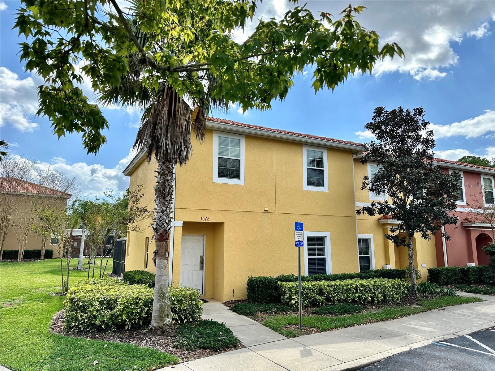 End-unit in Encatada for sale! Amazing opportunity to own in one of Orlando's top rated gated resort style community near the theme parks! This corner lot townhouse with 3 bedrooms/2.5 bathrooms and amazing private spa is waiting for you and could be used as a your primary home, second home or a vacation rental. The downstairs area features an open floor plan with the kitchen, dining area and living area combined. Also located downstairs is a half bath, washer/dryer and a closet for extra storage! Upstairs you will find 3 bedrooms and 2 full baths. The master featuring a full bath with stand up shower. The screened in patio area features a hot tub and patio furniture, and is a perfect area to lounge & entertain in the evenings. Encantada is a gated and guarded community where you’ll enjoy a community pool, renovated fitness center, playground, business center, game room and renovated clubhouse. Located just minutes from theme parks, including Disney & Universal Studios. Schedule your showing today.