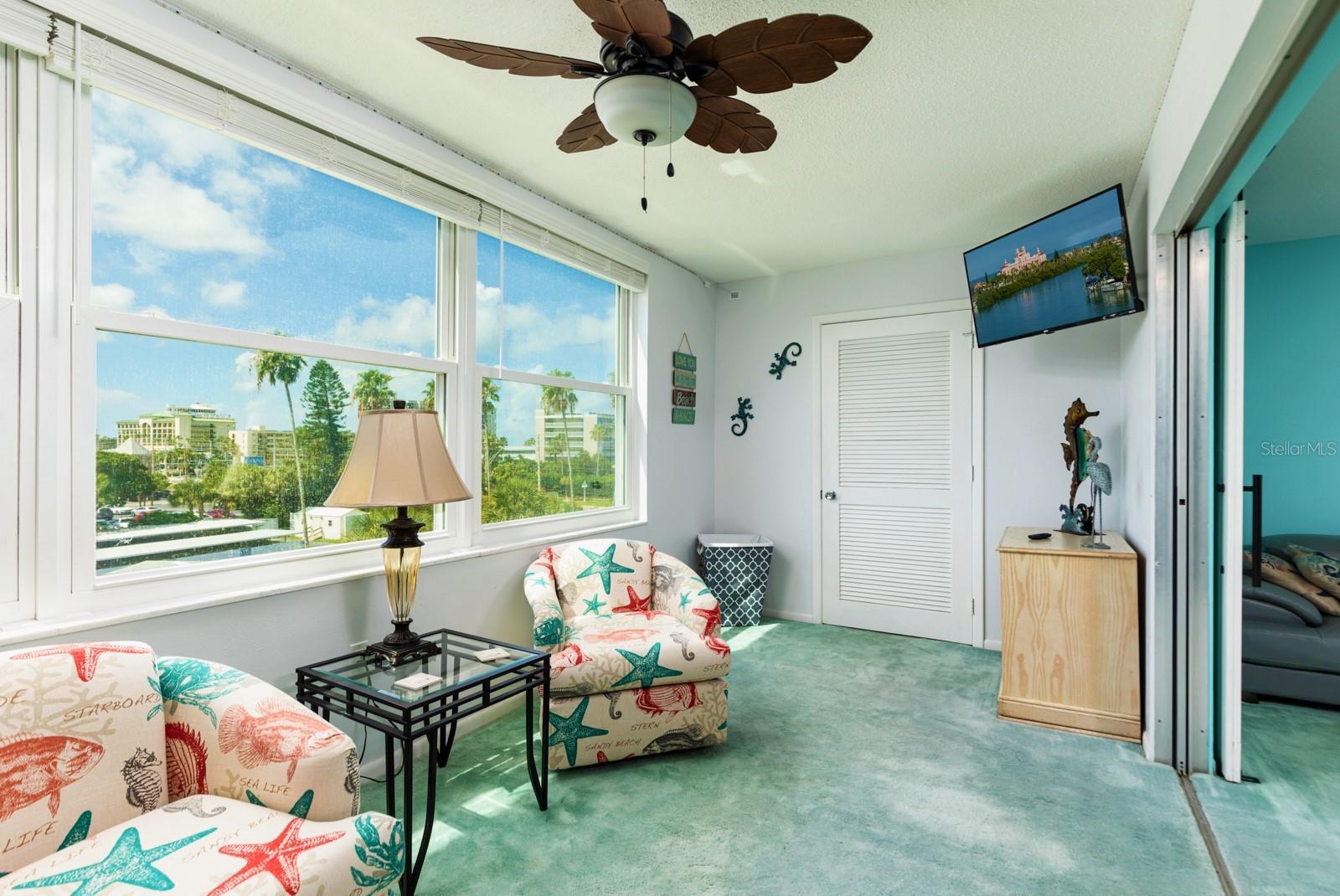 Regency West Condominiums is the Heart of St Pete Beach Beach to Bay! Unit 421, is a spacious 1145 sq ft. Built as 1 bedroom but you have 2 bedrooms as follows: the opening picture shows an open unhindered South West island view! Enjoy the Northern panoramic View from the Kitchen and front door! Pop your beach chairs out any time and enjoy the breeze and panoramic island view. Note the ‘Wall of New Windows’ streams all daylight and views over the island and looks down on Regency’s Western Pool with clubhouse and amenities. Note the lovely windows keep your Electric bills consistently low. Built as a 1 bedroom 1.5 ba but a huge OPEN Florida Room, long enclosed useful as a Guest Room with a Murphy Bed, a walk-in Closet/ utility room, sliding glass pocket doors, plus Barn Doors for privacy if friends stay over. You will love sleeping with its Gulf Breezes, in either bedroom.
52% of the unit's include a Land lease monthly cost $272 pm. Call today. It may even include a Home Warranty!