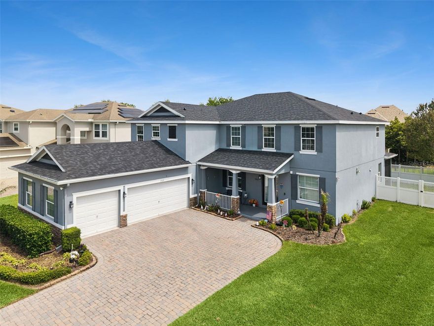 Fenced Corner Lot | Oversized 3+ Car Garage | Yard Maintenance Included | 
This home offers a functional layout with multiple living spaces, abundant storage, and a new roof completed in 2024. The main level includes formal living and dining rooms, a family room that opens to a spacious kitchen with 42" raised-panel cabinetry, gas stove, and ample storage, along with a downstairs bedroom and full bath for added flexibility. An inside laundry room and dedicated office complete the first floor.

Upstairs, a bonus room provides additional space for a media room, play area, or secondary living area. The primary suite features tray ceilings, dual vanities, and a large walk-in closet. The second floor also includes three additional bedrooms and two full bathrooms, offering a well-balanced layout for family or guests.

Situated on a fenced corner lot, the backyard includes a gas fire pit and space for outdoor enjoyment. The oversized 3+ car garage adds excellent storage and parking flexibility.

Located in the Summerlake community, residents enjoy HOA-maintained lawn care for a low-maintenance lifestyle. Conveniently positioned in Horizon West near the Town Center, the 429, Walt Disney World, and area attractions. Community amenities include a lakefront clubhouse, fitness center, resort-style pool, playgrounds, and walking paths.