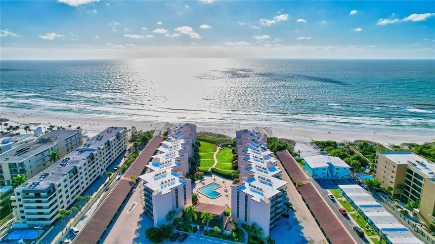 Rare, exquisitely curated beachfront condo on Siesta Key. This lightly used - meticulously cared for - end unit home has never been rented, although the community allows much desired weekly rentals generating healthy investment income. Located on Crescent Beach, known for its tranquil beach vibe, enjoy 300 feet of prime location deeded beach access with quartz-crystal, powder-soft fine white sand that remains cool even on the hottest days.  This two-bedroom, two-bath condo has been renovated and designed with an upscale and sophisticated feel within a light and airy beach home.  All furnishings, accessories, dishes and linens included in this TURNKEY FURNISHED condo. The open floorplan is perfect for entertaining family and friends. The resort feel primary bedroom includes a large walk-in closet and oversized bathroom.  The second bedroom has been redesigned to comfortably sleep 4 with ample storage. The living room, primary bedroom and balcony all feature stunning views of the beach, gulf and Siesta’s spectacular sunsets. This condo is in Siesta Breakers, a gated complex within easy walking distance of dining, shopping, and a full-service marina with boat rentals. Play a game of tennis or pickleball on the two community courts. Leave your car at home and walk or take the free Trolley to nearby Siesta Key Village. This ideal location features easy access on and off the Key allowing more time to enjoy your coastal waterfront living.  Welcome home to Siesta Key.