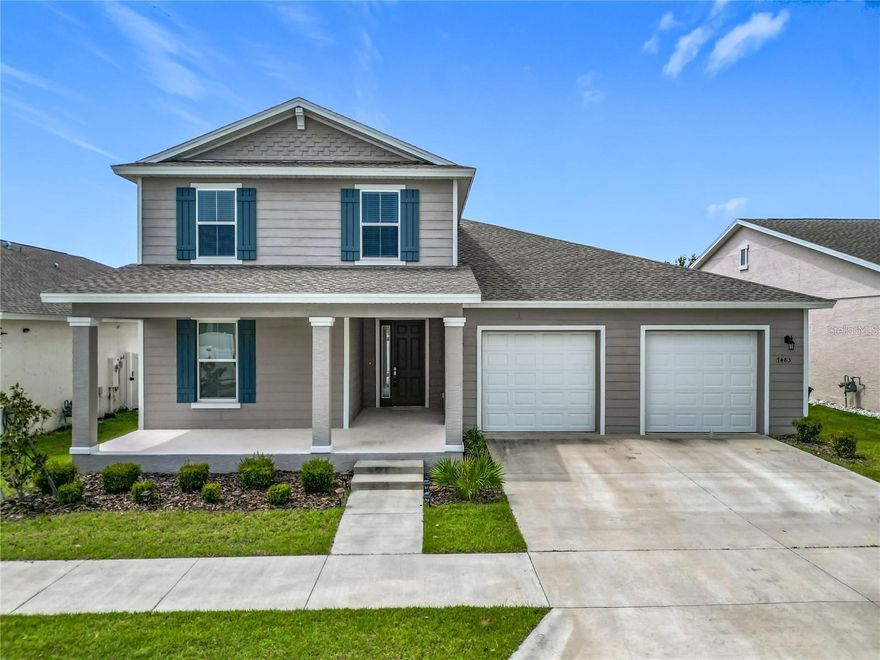 Beautiful Block Home in the Sought-After Calesa Township! This stunning 5-bed, 3.5-bath Marigold model delivers the perfect mix of style, space, and solid construction—built with durable concrete block and wrapped in modern wood-look stucco for a warm, upscale feel. Step inside to a bright, open layout with ceramic tile flooring, a chef-inspired kitchen, spacious great room, and flexible Nest space ideal for a coffee bar, homework station, or extra prep zone. Upstairs, enjoy a large loft perfect for movie nights, a playroom, or a creative retreat. With over 2,800 sq ft and a 3-car garage, there’s room for everyone and everything. But that’s not all—Calesa Township offers incredible community amenities including a resort-style pool, basketball courts, scenic walking trails, and even an on-site charter school just steps away (no long commutes!). Don’t miss this opportunity—schedule your private showing today and start living the Calesa lifestyle!