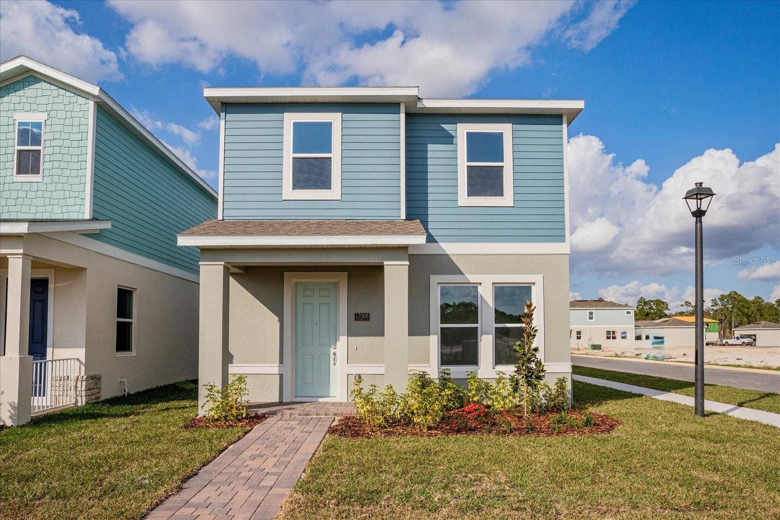 Sample Images Newbury offers 3 Bedrooms, 3 Baths, and a 3-Car Garage. Discover the allure of the Horizon West area and the vibrant pulse of Downtown Orlando, where Dream Finders Homes proudly
presents Serenade at Ovation. Nestled amidst picturesque lakes and pristine conservation areas, our collection of award-winning single-family homes
and contemporary townhomes beckons you. Embracing the essence of classic Florida architectural styles, each residence seamlessly
blends indoor and outdoor living. Enrich your life with Winter Garden's local history and charm, while relishing easy access to top-tier schools,
Orlando's business hubs, delectable dining, iconic attractions, and endless entertainment. Whether indulging in nearby theme parks or exploring
local shopping, your options are limitless. Within the community, relish leisurely walks to the pavilion, let the little ones thrive at the tot lot, and
embrace tranquil evenings under the starlit sky. At Serenade at Ovation, a meticulously crafted home designed by experts eagerly awaits, ready
to cocoon your cherished memories within the embrace of Florida living.“includes high-speed fiber optic internet”