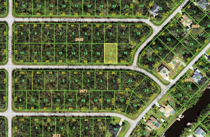 Build your Florida dream home on this vacant lot located at 14146 Canadian Ave in Port Charlotte. Nestled in a growing area with new construction all around, this property offers an excellent opportunity for a primary residence, seasonal retreat, or investment in a rapidly developing community.
Enjoy the best of Southwest Florida living with convenient access to shopping, dining, and everyday essentials just a short drive away. Sunseeker Resort, Coco Plum Plaza and nearby shopping, dining & plazas offers plenty of options for retail therapy and great local restaurants. Spend your weekends exploring Charlotte Harbor, known for world-class boating and fishing, or relax at nearby Gulf beaches like Englewood Beach and Boca Grande, where you’ll find soft sand, turquoise water, and unforgettable sunsets.
Love the outdoors? You’ll be close to parks, nature preserves, and scenic trails perfect for walking, biking, and wildlife spotting. Sports fans can catch the excitement at Charlotte Sports Park, the spring training home of the Tampa Bay Rays, while golf enthusiasts will appreciate the many courses in the area.
With easy access to US-41 and I-75, commuting to nearby cities like North Port, Venice, and Sarasota is a breeze. No HOA or deed restrictions, giving you the flexibility to build the home you’ve always envisioned.
Don’t miss your chance to secure your own slice of Florida paradise in this up-and-coming location!  Vacant lot one street over on Gailwood for sale also! MLS#C7525619