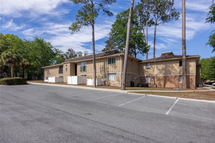 This charming 1-bedroom, 1-bath condo offers 630 sq ft of comfortable living in a convenient first-floor location. Fresh updates include new carpet, a new primary bedroom window, and a new microwave, making it move-in ready from day one.

Enjoy a private, fenced back patio with a gate that opens directly to a peaceful walkway and gazebo—perfect for relaxing outdoors or easy access for pets. Inside, you’ll find a functional layout with an in-unit laundry closet (washer & dryer included) and plenty of natural light.

Located just off Newberry Road near Ballyhoo and Publix, this condo offers quick access to UF—whether by car, bus, or bike. The community features a wide range of amenities including a pool, clubhouse (free to rent!), fitness center, tennis courts, dog park, and outdoor grilling area.

Perfect for a student, first-time buyer, or investor, this is a great opportunity in a prime Gainesville location!