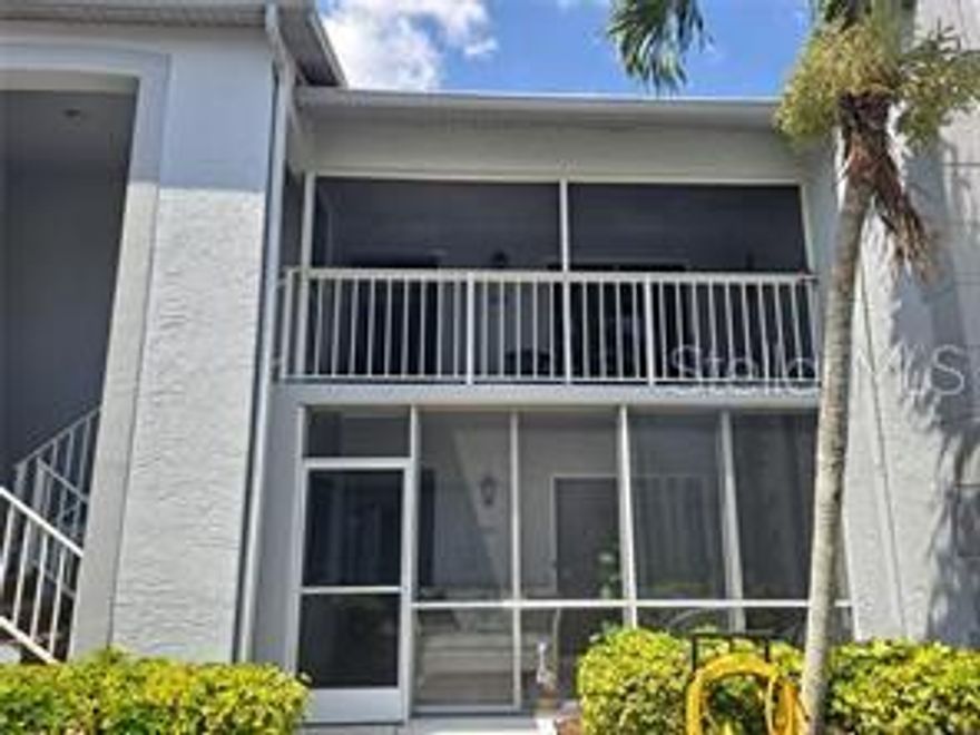 Lovely 2nd floor turnkey furnished two bedroom, two bath condo overlooking the 7th Fairway of Tara Golf and Country Club. This unit has two lanais, front and back, vaulted ceilings, eat-in-kitchen, separate dining room and a detached one car garage. The master bedroom is equipped with a California King bed, large walk in closet and linen closet The bath room boasts a walk in shower. It also has sliders to the front lanai. The guest bedroom has a Queen sized bed. Both bedrooms have flat screen televisions. There are newer stainless steel appliances in the kitchen and the A/C unit was installed in June of 2024. OPEN FOR SEASON 2026.