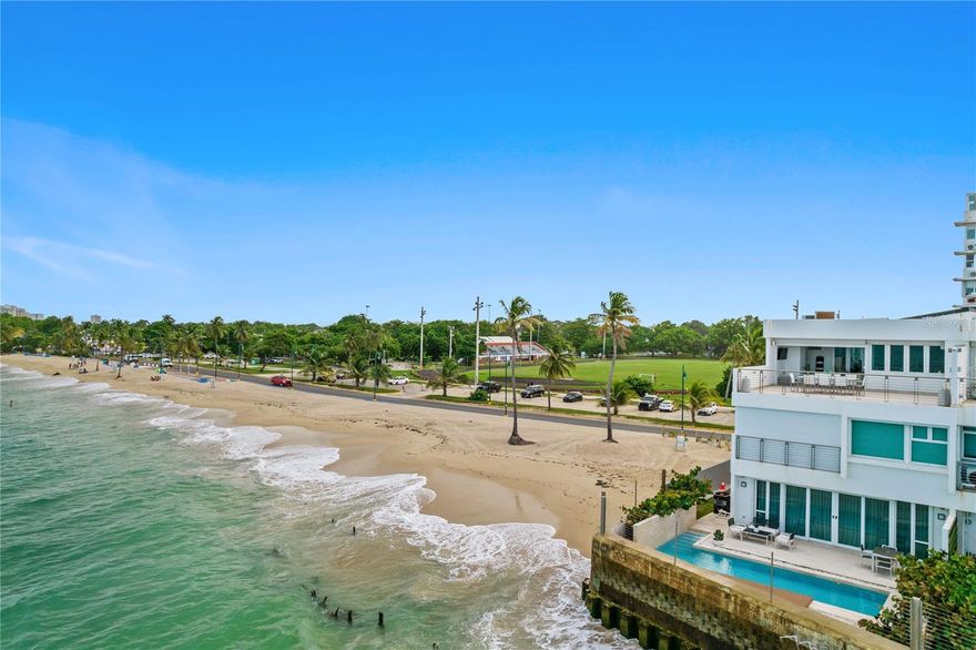 As you walk through the front door of this spectacular beachfront townhome, the sounds and sights of the sea welcome you and you promptly leave the noise and distractions of the city behind.  An open planned ground floor spills out to your front yard that features sweeping ocean views and a picturesque pool, completing the idyllic beachfront urban escape fantasy.  Upstairs one bedroom enjoys wide open ocean views and a terrace to enjoy them from, and another peers at the Yunque rainforest.  As this is a corner unit, all rooms enjoy brisk easterly breezes and ocean sounds throughout.  Finally the master suite upstairs features a luxurious master bath with better ocean views still.  

Located on the ocean strip, this is among THE premier locations within the most sought-after neighborhood in San Juan of Ocean Park, home to kitesurfers, surfers, and beachgoers alike.  Walking distance to the nightlife and dining hub of Calle Loiza, you're close but not *too* close so the serenity you seek will always be there waiting for you at home after you enjoy your last drink.

MUST be seen to be appreciated.  Call now for a private showing!