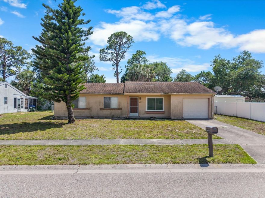 Do not miss this home that’s ready for a little TLC. It features 3 bedrooms and two baths, updated appliances, some bathroom updates, a 10 year old roof and sits on almost one quarter acre. Enjoy the open floor plan, screened lanai and ample fenced yard. This home is blocks away from McKibben Park which maintains a basketball court, tennis court, racquetball courts, shuffleboard, playground, and pavilion available for rent. Additionally, there is a canoe/kayak launch for adventure along the Blueway.  Or, enjoy Pine Park a 2.5 acre park offering a pavilion, playground, volleyball court, and paved walking trails. Truly in the heart of North Port, the home is minutes from Home Depot, Lowes, Cocoplum Plaza with Dick’s Sporting Goods, Hobby Lobby and Publix. Wellen Park, home of the Atlanta Braves Spring Training and a plethora of dining and shopping is a few miles down the road.