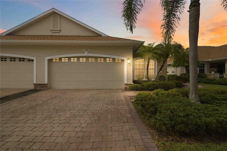 Welcome to easy, maintenance-free living in the highly sought-after Lakeside Plantation. This beautifully maintained 2 bedroom, 2 bathroom plus den carriage home offers the perfect blend of comfort, privacy, and lifestyle.

Step inside to a bright, open concept layout with a split bedroom floor plan that lives effortlessly. The kitchen is both functional and inviting with Corian countertops, ample cabinetry, and a breakfast bar that is perfect for casual dining or morning coffee. The spacious living and dining areas flow seamlessly, creating a light and airy feel throughout.

The primary suite is a true retreat featuring dual sinks, walk in closets, and direct access to the lanai. The second bedroom is thoughtfully positioned on the opposite side of the home, offering ideal privacy for guests. The den provides flexible space for a home office, hobby room, or additional guest area.

Additional features include tile flooring in the main living areas, plush carpet in the bedrooms and den, an inside laundry room, and a two car garage.

Out back, unwind on your screened lanai overlooking peaceful pond views. It is the kind of setting that makes Florida living feel effortless. Residents also enjoy access to a private neighborhood pool.

Lakeside Plantation offers resort style amenities centered around a 6,000 square foot clubhouse with a heated pool and spa, fitness center, tennis and pickleball courts, basketball, shuffleboard, bocce ball, playground, library, billiards room, and a full kitchen event space.

Conveniently located near the North Port Aquatic Center, Warm Mineral Springs, Wellen Park, CoolToday Park, shopping, dining, medical facilities, parks, golf courses, and I 75. Just a short drive to the Gulf beaches and downtown Venice.

With professional management, maintenance included, and predictable HOA and CDD fees, this home is designed for easy living.

This is more than just a home. It is a lifestyle. Schedule your private showing today.