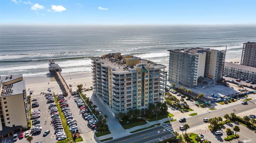 LIFE IS BETTER AT THE BEACH! Exquisite 3 Bedroom, 3 bathroom, 2,471 square foot DIRECT OCEANFRONT condo on the 9th floor in the sought after OCEAN VILLAS CONDOMINIUMS! Enter the double doors of this luxury condo to a beautiful foyer with views of the ocean! Chefs kitchen, stainless steel appliances, and large bar area with wine refrigerator for entertaining. Living room features full length glass windows for the sights of the  gorgeous ocean and beach.  Gas fireplace in living area to be enjoyed on those cool evenings. Glass doors open up to an amazing balcony that wraps around the  Northeast corner of the building giving you  breathtaking views of  the ocean and river to capture the sunrise AND sunset. Relax from a long day at the beach in the Master Bath that has a spa garden tub and shower with double heads.  The  two guest bedrooms have private bathrooms and huge picture windows with ocean views.  One of the guest bedrooms has its own private balcony.  Indoor laundry room and storage area inside of the condo.

 The Ocean Villas Condominium has the following amenities:  Pool, Hot Tub, Gazebo, Shower by the pool, Pedestrian ramps to the beach, Fitness Room with Sauna, Club Room with Kitchen and large Bar area, Conference rooms, Designated parking space in parking garage, Storage Cage for beach toys, Garbage chute on each floor, and Elevator from parking garage to the entrance of your condo.

 If you are looking for a safe, secure, convenient, and luxury beachfront condo, look no further! ;Water: City