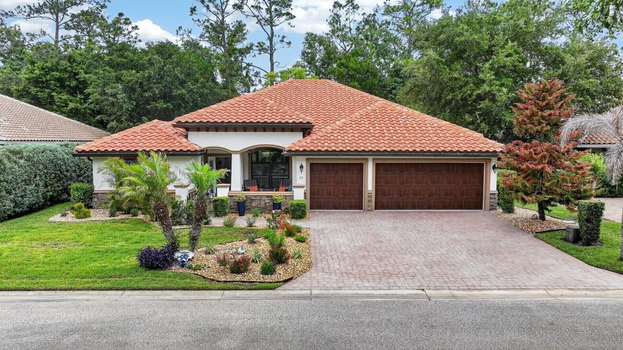 Under contract-accepting backup offers. One or more photo(s) has been virtually staged. Stunning Tuscan-Style Estate | 3BD/2BA + Flex Room | 3-Car Garage | Conservation Lot | Hot Tub
Welcome to this exceptional Tuscan-style single-family home built in 2015 — a rare opportunity to own a move-in ready, fully updated Vanacore Paris II model nestled on a private conservation lot in a sought-after Florida community. Featuring a tile roof, paver driveway, and a charming entry courtyard, the curb appeal is unmatched from the moment you arrive.
Step inside to soaring 12-foot ceilings adorned with crown molding and experience an open floor plan that seamlessly connects the formal living room, formal dining room, family room/den, and breakfast nook — all overlooking the private, serene backyard — ideal for both everyday living and entertaining. The tray ceiling in the formal dining room adds an elegant architectural touch, while porcelain tile flooring flows throughout the main living areas. The fully updated gourmet kitchen is a chef's dream, showcasing white quartz countertops, aquamarine tile backsplash, upgraded cabinetry, and a large center island with casual seating that flows effortlessly into the spacious family room/den. Whether you're hosting a dinner party or enjoying a quiet morning at the breakfast nook with peaceful backyard views, this kitchen delivers style and function in equal measure.
The split floor plan offers exceptional privacy. The spacious owner's suite features tray ceilings, crown molding, and windows that open to serene garden views, while the luxurious ensuite bath has been thoughtfully updated with a double vanity and a stunning walk-in tile shower — a true spa-like retreat at the end of every day.  The guest bedrooms are well-appointed and comfortable, served by a beautifully updated guest bathroom complete with a stylish. The attached flex room/study is ideal for a home office, nursery, or fourth bedroom option. All bedrooms feature luxury vinyl flooring, complementing the porcelain tile throughout the main living spaces.
Step outside through the screened-in lanai to your own private outdoor oasis — a true wildlife sanctuary with daily bird visits and a lush conservation backdrop providing ultimate peace and tranquility. Enjoy paver walkways, a dedicated outdoor dining and entertaining area, and an outdoor hot tub with infrared and red light therapy — all set against the privacy of your conservation lot with no rear neighbors. The perfect Florida lifestyle awaits year-round.
This energy-efficient home participates in the Home Energy Rating System (HERS), delivering healthier indoor air quality, more consistent temperatures, and reduced utility bills. With new construction quality and every upgrade already completed, this home is truly move-in ready for its new owners.