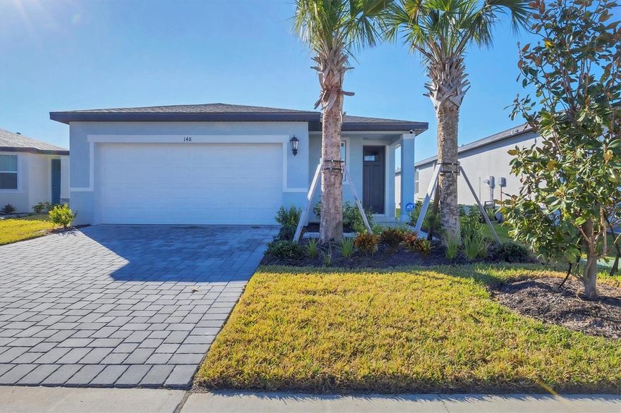 One or more photo(s) has been virtually staged. Short Sale. Don’t Miss This Value! SHORT SALE OPPORTUNITY – New 2024 Home! Energy-Efficient with LOW HOA Fees and Close to the Beach!

Why wait to build when you can own this new 2024 home that’s been lived in for only a few weeks? Set on one of the premier lots in Magnolia Bay South, this Everglade floorplan offers 3 bedrooms, 2 bathrooms, and a 2-car garage across 1,483 sq. ft. of modern living.

Inside, the open-concept design is filled with natural light and showcases partial water views from the back of the home. The stylish kitchen boasts granite countertops, stainless steel appliances, and a spacious pantry, while flowing seamlessly into the great room and dining nook. Step outside to a covered patio with plenty of room for a future pool—perfect for entertaining or relaxing.

The primary suite provides a private retreat with water views, a walk-in shower, dual vanities, and a generous walk-in closet. Two additional bedrooms offer flexibility for guests, an office, or hobbies.

Additional features include a brand-new ADT security system (ready for reconnection), durable finishes, energy-efficient construction, and a location in a non-flood zone.

Magnolia Bay South keeps living easy with low HOA fees and future resort-style amenities, including a clubhouse, pool, fitness center, dog park, playground, and sports courts. Conveniently close to I-75, you’re minutes from Sarasota, Venice, and Florida’s award-winning Gulf Coast beaches.

This is a rare chance to own a nearly new home at an incredible price—schedule your showing today before it’s gone!