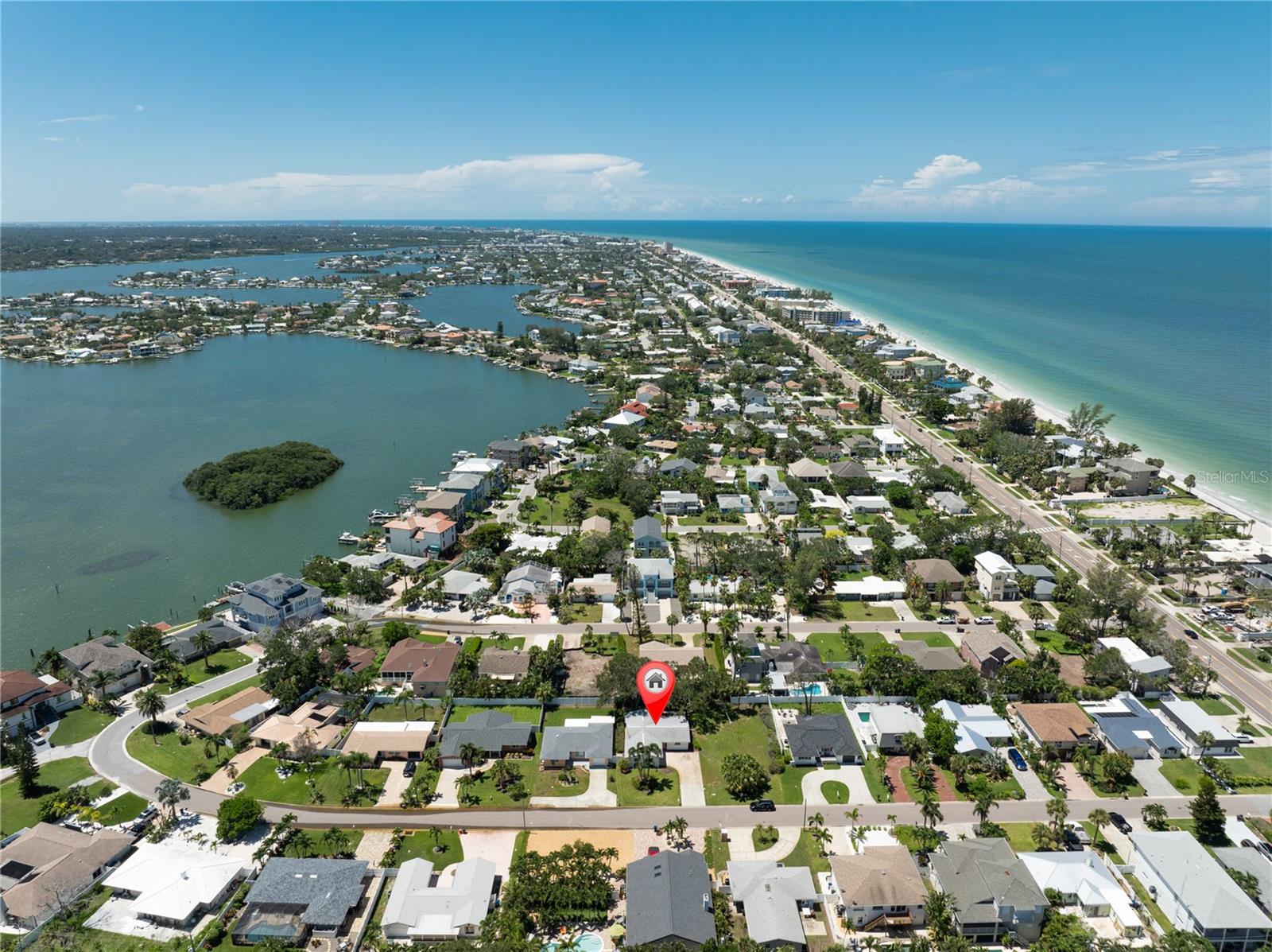 ANNUAL RENTAL, $4000 PER MONTH. Embrace the epitome of coastal living with this beautifully updated home, nestled in Belleair Beach. Offering not just a residence, but a coveted tropical lifestyle, this stunning property presents an unparalleled opportunity to rent a slice of paradise in one of Florida's most desirable beach communities. Spactious 2 bedrooms, 2 full bathrooms, 1310 square feet with a total of 2,022 square feet, this single-story block home sits majestically on a rare 0.15-acre double lot, complete with a 2-car garage. Step into a world of elegance and charm as light floods the interior and open floor plan perfectly tailored for family living. Recently remodeled with attention to detail and the highest quality craftsmanship and imported materials, no expense has been spared in ensuring luxury and comfort at every turn. The heart of the home is the newly updated kitchen, adorned with quartz countertops, solid wood cabinets and stainless steel appliances, while the main bathroom exude European flair with designer hardware and accessories. Beautiful porcelain floors flow seamlessly throughout, leading to spacious bedrooms has ample storage. Outdoor living reaches new heights in your private backyard oasis, with screened in Florida room that is perfect for entertaining or relaxation. Surrounded by lush trees and manicured lawns, enjoy the utmost privacy and tranquility. All doors and door hardware is new. Experience the best of Belleair Beach living, with a boat ramp, tennis courts, playground, and semi-private beach parking available to residents only, just minutes from world-renowned Clearwater Beach and a short drive to Tampa International Airport. Don't miss this rare opportunity to rent a piece of paradise in one of Florida's most prestigious coastal communities. Schedule your showing today and elevate your lifestyle to new heights!