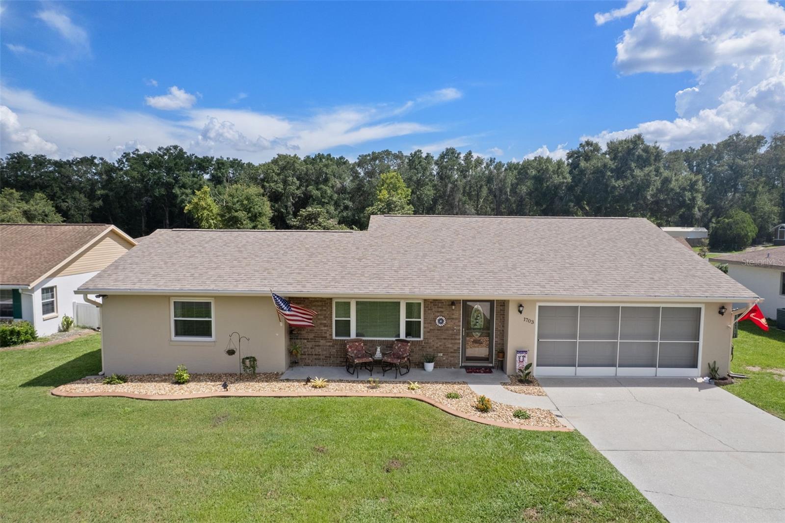 Move-in ready with major updates! This charming home features a brand-new roof and A/C unit along with air handler (2024)—with the A/C covered by a 5-year warranty!!! The home’s curb appeal shines with a brand-new exterior paint job completed in 2025.
Designed with a functional split floor plan, the home offers a dedicated dining room, a cozy breakfast nook off the kitchen, and a spacious 2-car garage. All bedrooms showcase luxury vinyl wood flooring, while the guest bathroom features a convenient shower/tub combo. The laundry room includes washer/dryer hookups, and each bathroom is equipped with automatic exhaust fans for added comfort.
Enjoy indoor-outdoor living with a large deck just off the dining room, perfect for relaxing or entertaining, overlooking a serene backyard. A storage shed with power is included, and Ring security cameras are installed at both the front entrance and back deck for extra peace of mind.
The primary suite offers a generous walk-in closet, and the home’s location is ideal—just 11 miles to the Suncoast Parkway (589) and 1.5 miles from a local hospital. This home blends comfort, convenience, and privacy—all with no HOA and no CDD fees!