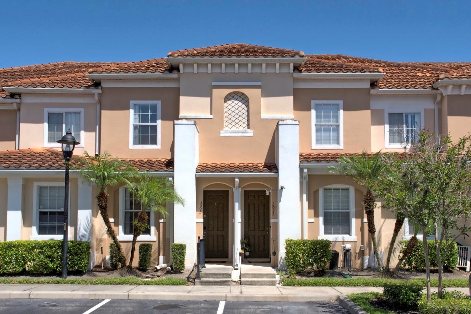 This beautiful 3 bedroom 3 bathroom furnished townhome is available now! Close to Disney and other attractions! Light, bright and spacious, this home is perfect for anyone! Just bring your clothes! This home is fully furnished with beautiful pieces. You will be comfortable in your home from day 1! Updated appliances, tall cabinets and beautiful finishings throughout. Spacious rooms and closets. Patio space for quiet enjoyment out in the beautiful Florida weather! Full size washer and dryer included for your convenience. Beautifully carpeted upstairs. Plenty of parking out front. Amazing community with pool and more amenities! No HOA approval. Small pets considered. Close to shopping, dining and entertainment in beautiful Kissimmee. Easy travel to major highways!