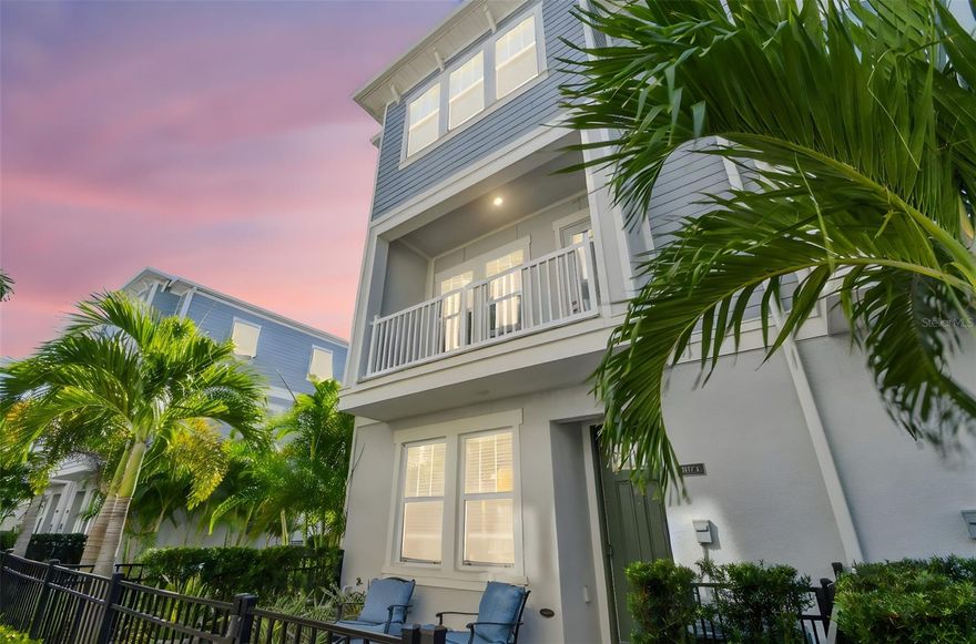 Located in the heart of South Tampa?s vibrant SOHO district, this beautifully maintained end-unit townhome offers a rare blend of privacy, style, and convenience. With only one shared wall and guest parking right outside your door, this residence lives more like a single-family home. Enter through a private pavered courtyard framed by tropical palms and manicured hedges into a light-filled interior finished in a timeless neutral palette. The first floor features a welcoming foyer, full guest suite, and a two-car garage. The second floor showcases an open-concept design anchored by an expansive 12-foot kitchen island, butlers pantry, gas appliances, powder bath, and balcony just off the living area and kitchen, perfect for morning coffee or evening relaxation.
Upstairs, the spacious primary suite impresses with a tray ceiling, large bay windows, and a custom-built walk-in closet. The spa-inspired bath features double shower heads, sparkling white quartz counters, and a private water closet. A third en-suite bedroom and convenient laundry area complete the top floor. Set within the Plant High School district and just moments from South Tampa?s best dining, boutiques, and nightlife, this residence offers an exceptional lifestyle in one of Tampa?s most coveted neighborhoods.