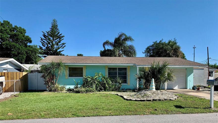 Come home to your adorable house and relax with it's beach colors and updated features. You have a nice fenced in big backyard that's big enough for a pool if you want. Also, in the back yard is a nice sized fire pit.  Nice tile floors, all matching fans, new HVAC last year, stainless steel stove and refrigerator, water heater in great shape and according to last sale in 2017 the roof was new in 2015. Fairly new upright washer and dryer. You'll love the family neighborhood with more beach colored homes. With just a few miles to the ocean and lots of shopping you can't go wrong. It could be yours !!!!! ;Water: City