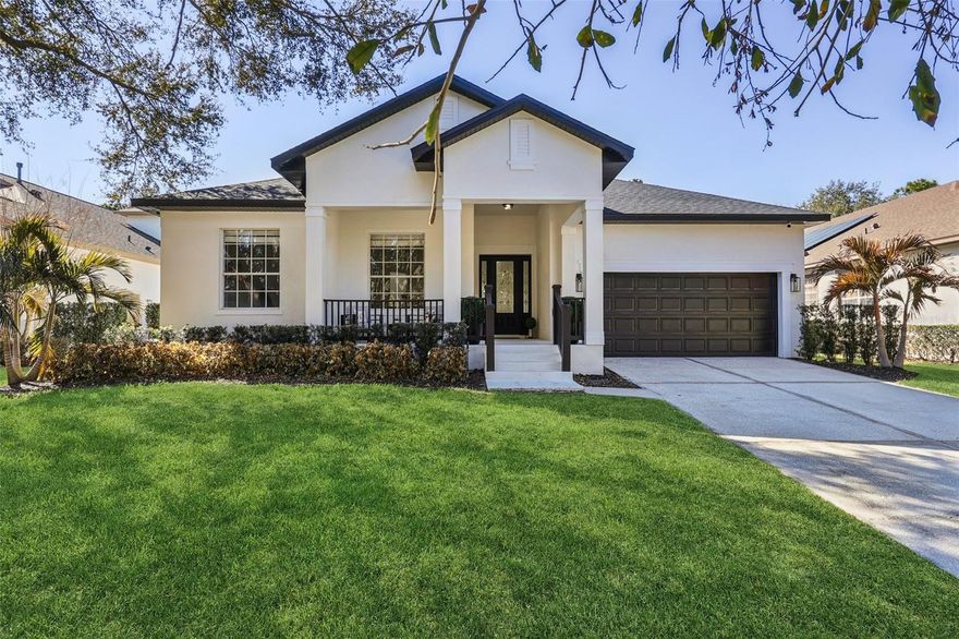 Completely renovated and thoughtfully reconfigured in 2023, this stunning 4-bedroom, 3-bath home is located in the highly sought-after, 24-hour gated and guarded community of Keene’s Pointe. Designed for modern living, the home features an open and refreshed layout with new flooring throughout and elegant paneling details that elevate the interior design. The expansive primary suite has been completely reimagined, showcasing a beautifully reconfigured spa-like bathroom and an oversized custom primary closet. The kitchen is equipped with premium appliances including a Thermador panel-ready refrigerator, KitchenAid gas stove, KitchenAid oven/microwave combo, and panel-ready dishwasher — all new in 2023. A new washer and dryer were also added for convenience. Major system upgrades provide peace of mind, including a new roof (2023), new HVAC units (2022 & 2023), and a new hot water heater (2023). The exterior was freshly painted in 2024. An impressive accordion-style glass door seamlessly connects indoor and outdoor living spaces, opening to a spacious, fenced backyard with no rear neighbors — offering both privacy and room to entertain. Keene’s Pointe is home to the Golden Bear Country Club, featuring an 18-hole Jack Nicklaus-designed golf course, restaurant, and tennis facilities, delivering an exceptional lifestyle in one of the area’s premier communities. Conveniently located near shopping, dining, major expressways, and world-renowned tourist attractions, as well as top-rated public and private schools, this turnkey home blends luxury updates, privacy, and prime location — a rare opportunity in Keene’s Pointe.