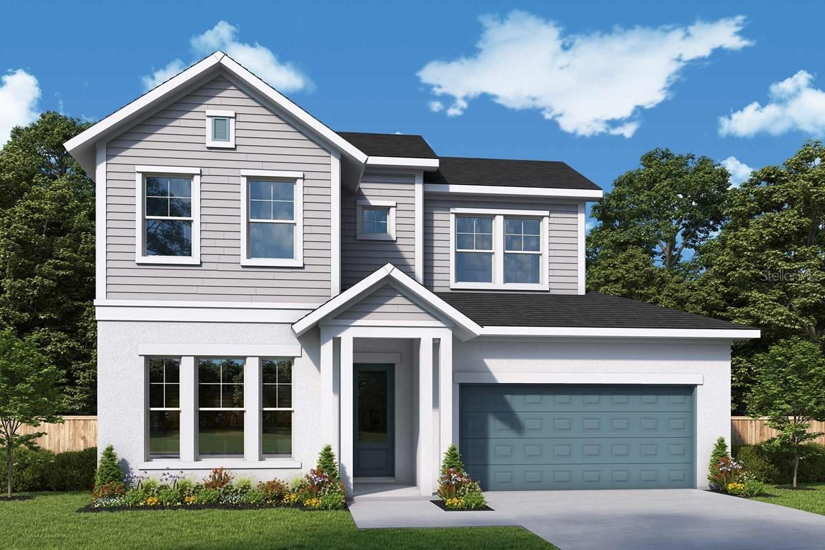 Under Construction. The Seamount plan at Emerald Landing combines timeless designer style with practical functionality, creating a sanctuary where every detail has been thoughtfully considered. From the moment you arrive, this home makes an impression. Just off the entry, a private study offers the perfect work-from-home escape, while the three-car garage leads into a clever mudroom-style drop zone with cubbies, a backpack rack, and a spacious laundry room that keeps daily life beautifully organized. At the heart of the home, a chef-inspired kitchen awaits with quartz countertops, custom cabinetry, a gas cooktop, built-in oven and microwave, a wine fridge, and a range hood. A walk-in pantry you could get lost in and soft-close cabinetry elevate the space even further. Overlooking the family and dining rooms, this open-concept layout is perfect for entertaining, with 8 foot sliding glass doors that lead to your covered lanai—seamlessly blending indoor comfort with outdoor living. The first-floor primary suite is a private haven, featuring laminate flooring, a spa-like bath with a freestanding soaking tub, walk-in shower, and a generous walk-in closet designed for true indulgence. Upstairs, three additional bedrooms and two full baths provide space for family and guests, while a flexible retreat room opens endless possibilities—whether as a game room, media space, or even a golf simulator. Built for Florida living, this home includes hurricane-impact windows, a tankless water heater, and energy-efficient design, ensuring both comfort and peace of mind. And with Emerald Landing’s resort-style amenities—including a heated lap pool, pickleball courts, clubhouse, fire pit, and dog park—you’ll find every day offers something new to enjoy. Perfectly positioned just half a mile from the shops, dining, and events of Waterside Place, and is easy to walk or drive to. Don’t just imagine the lifestyle—live it. Call today to book your private tour and claim your place on in Emerald Landing!