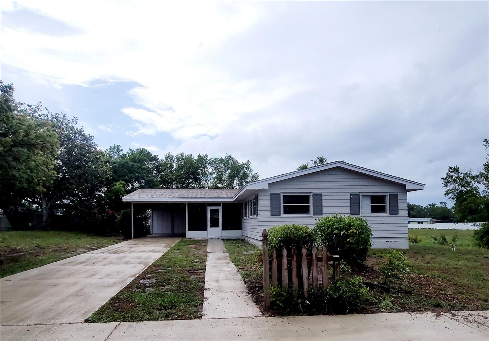 This beautifully updated 3-bedroom, 2-bathroom home with a covered carport is coming in September. This bright, spacious home has laminate flooring throughout, an updated kitchen with flat-top stove, microwave, and a dishwasher, modernized bathrooms, and Central A/C and heat system for year-round comfort.
The home features spacious bedrooms, including a primary suite with a large walk-in closet and a private bath with tub. The third bedroom offers a private entry, perfect for guests, a home office, or extended family.
Enjoy the screened front entry, washer/dryer hookups, and a huge yard, ideal for outdoor activities. The property also borders a large, open county lot, giving you extra space and privacy.
Conveniently located near US-19, you’ll have easy access to shopping, dining, and all the outdoor adventures the Nature Coast is known for.
BRUISED CREDIT OK! For rent $1,745.00/mo. Total Cost to Move-In: $4,300.00 + pet fee, if applicable, AND could change based on pro-rated rent. Includes the first month's rent.
Pets: Small to medium dogs, 60 lbs or less, and cats. No aggressive breeds as defined by the insurance company. Limit 2, $25 per month for most breeds.
It is a total of $70 to apply per person, all adults must apply.