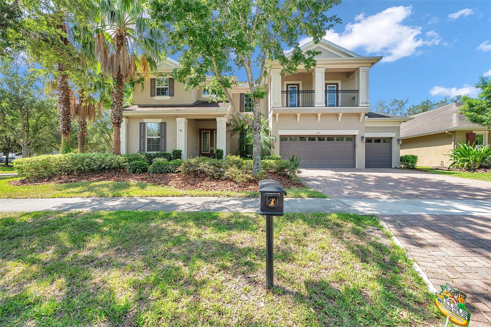 Upgrades galore in this GORGEOUS Gasperilla Westbay pool home, whose model showcased in the 2012 “Parade of Homes” and situated on a 1/4 acre CORNER, CONSERVATION lot with no back, front, or left side neighbors, in the desirable community of Starling at Fishhawk! This 4,329 SF, 3-car garage gem has 2 primary suites and 3 additional bedrooms to make it a 5 bedroom and 41/2 bath home. As you walk through the double doors into the entryway, you will fall in love with the upgraded tiled floors and the MASSIVE amount of SPACE and OPEN FLOOR PLAN. Downstairs you will find a formal dining room, over-sized family room, two primary bedrooms with en-suite bathrooms, kitchen, laundry room and a half guest bathroom. The formal dining room is large enough for holiday get togethers. The spacious kitchen opens into a large family room with a 20 foot ceilings and beautiful accent wall. Whether you’re relaxing in front of the TV hung on the custom built-ins or entertaining guests this room will be the center of your home. The family room also boasts 6 sliding doors that overlook the beautiful lanai and open into the wall to add outdoor space, upgraded power blinds make it easy to enjoy the pool view. Crown molding and an over sized custom ceiling fan complete this enticing living space. The kitchen with a breakfast nook that faces the pool is truly a chef’s dream with 42” raised panel cabinets and granite countertops, a gas stove top with a hood vent, upgraded stainless steel appliances, recessed and pendant lighting, an island that seats 7 counter-high barstools, a large pantry and a built-in desk. The 2 primary suites are on the first floor and both have beautiful, luxury vinyl plank flooring, tray ceilings, ceiling fans, walk-in master closets, en-suite bathrooms with dual sinks, separate shower and a jetted tub. Bedroom 1 has added built-in cabinetry in the walk-in closet, and over-sized cabinets, countertops and mirror in the bathroom. Bedroom 2 has a pool door. The huge laundry room has a full-size Whirlpool washer and dryer, window, sink, and plenty of cabinets and countertops. Up the beautifully designed and spindled stairway you will find brand new vinyl plank flooring throughout, 3 additional bedrooms, 2 full bathrooms, bonus and media room. The media room has a custom soundproof door and insulation for the musician in your family or to enjoy surround sound movies theater style! The bathrooms have dual sinks and a shower/tub combination. All rooms have ceiling fans, and recessed lighting. The bonus room has two doors that lead to a private balcony. This home has an abundance of storage space, including under the stairs storage. Step out back to cool down in the pool and enjoy the conservation view. The pool is surrounded by a large pavered and screened in lanai. The backyard is fully fenced in. The 3-car garage is equipped with two hanging storage racks for extra storage space. This home comes with some amazing upgrades and on the top of the list is a new full house 20k generator. Other upgrades include a whole house vacuum system, alarm system, cameras inside and out, Culligan filtered water system and water softener, tankless water heater, intercom system, and a ring doorbell. FishHawk Ranch is a desired community with A-rated schools, amenities including an Aquatic Club, Starling Club, pools & clubhouses, restaurants, daycares, walking trails, a sports complex and a skate park. Schedule a tour today to make this your next home!