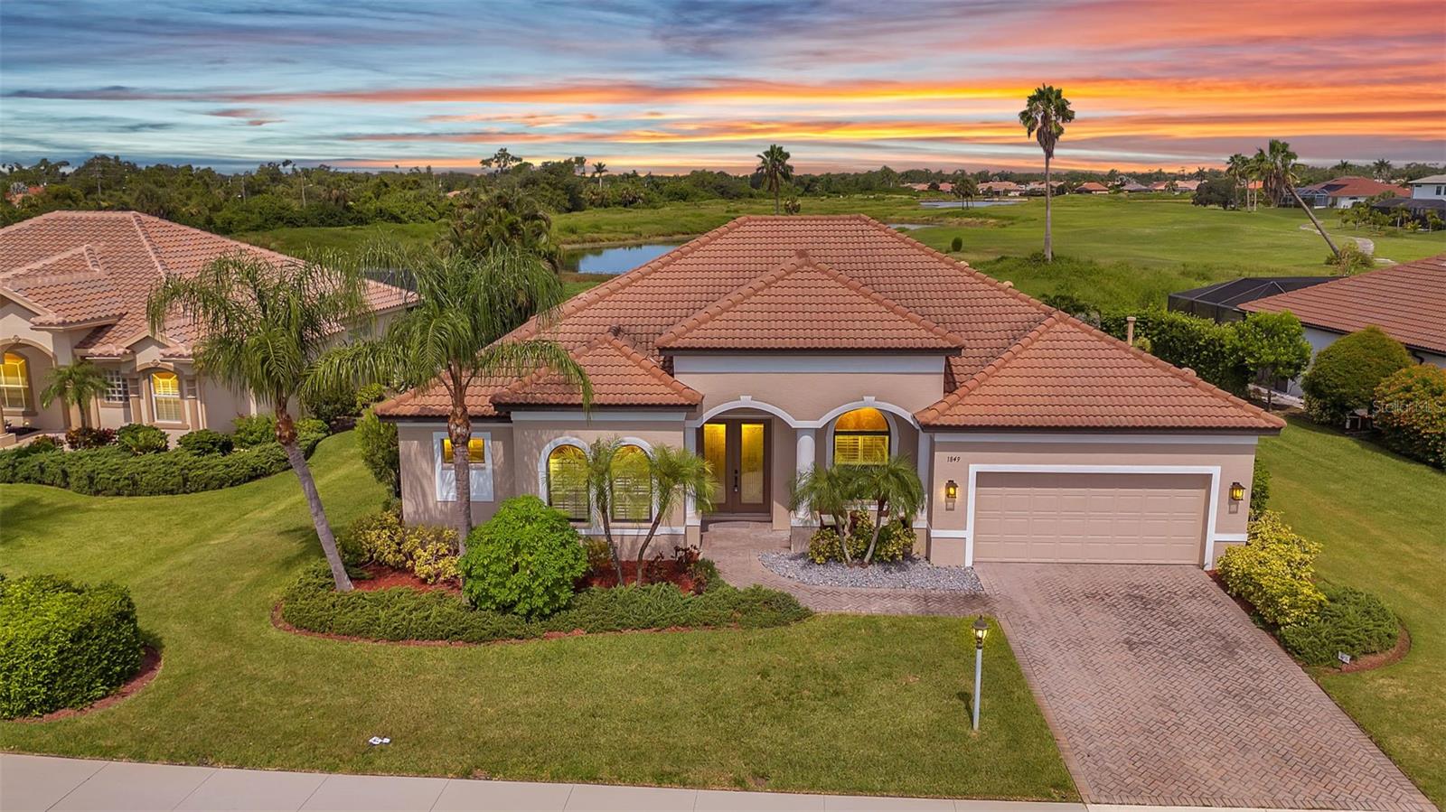 Best Value in Bobcat Trail — Just $189/Sq Ft!
This stunning 3,172 sq. ft. custom-built Medallion home is priced to sell at $619000—under $195 per square foot, the lowest active price per square foot in the gated community of Bobcat Trail! Featuring 4 bedrooms, 3 full baths (including a pool bath), an oversized garage, and major recent updates including 2 brand-new A/C units (2025), new gas pool heater (2024), fresh exterior paint, and upgraded landscaping (2024).
Inside, you'll find elegant hardwood flooring, a formal dining room with plantation shutters, and a private office with French doors. The spacious living room flows to the west-facing lanai—perfect for enjoying Florida sunsets. The chef’s kitchen boasts stainless appliances, double wall ovens, a gas cooktop, breakfast bar (seats 6), and a dinette with stunning aquarium glass windows overlooking the pool.
The private primary suite includes dual walk-in closets (one doubles as a hurricane-safe room), a large en-suite bath with soaking tub, walk-in shower, dual vanities, and water closet. Additional bedrooms are generously sized and paired with two more full baths—one with a tub/shower combo and the other serving as a convenient pool bath. The expansive media/game room with wet bar and sliders to the lanai is ideal for entertaining.
Resort-style outdoor living includes a heated Gunite pool & spa, full outdoor kitchen, and ample covered space. Hurricane shutters and a built-in safe room provide added peace of mind.
Bobcat Trail is a gated, deed-restricted community with low HOA fees ($150/year), offering residents access to a heated community pool, pickleball and tennis courts, fitness center, clubhouse, library, and scenic sidewalks.
With style, space, upgrades, and unbeatable value—this is your opportunity to own the best-priced home in Bobcat Trail. Schedule your private showing today!