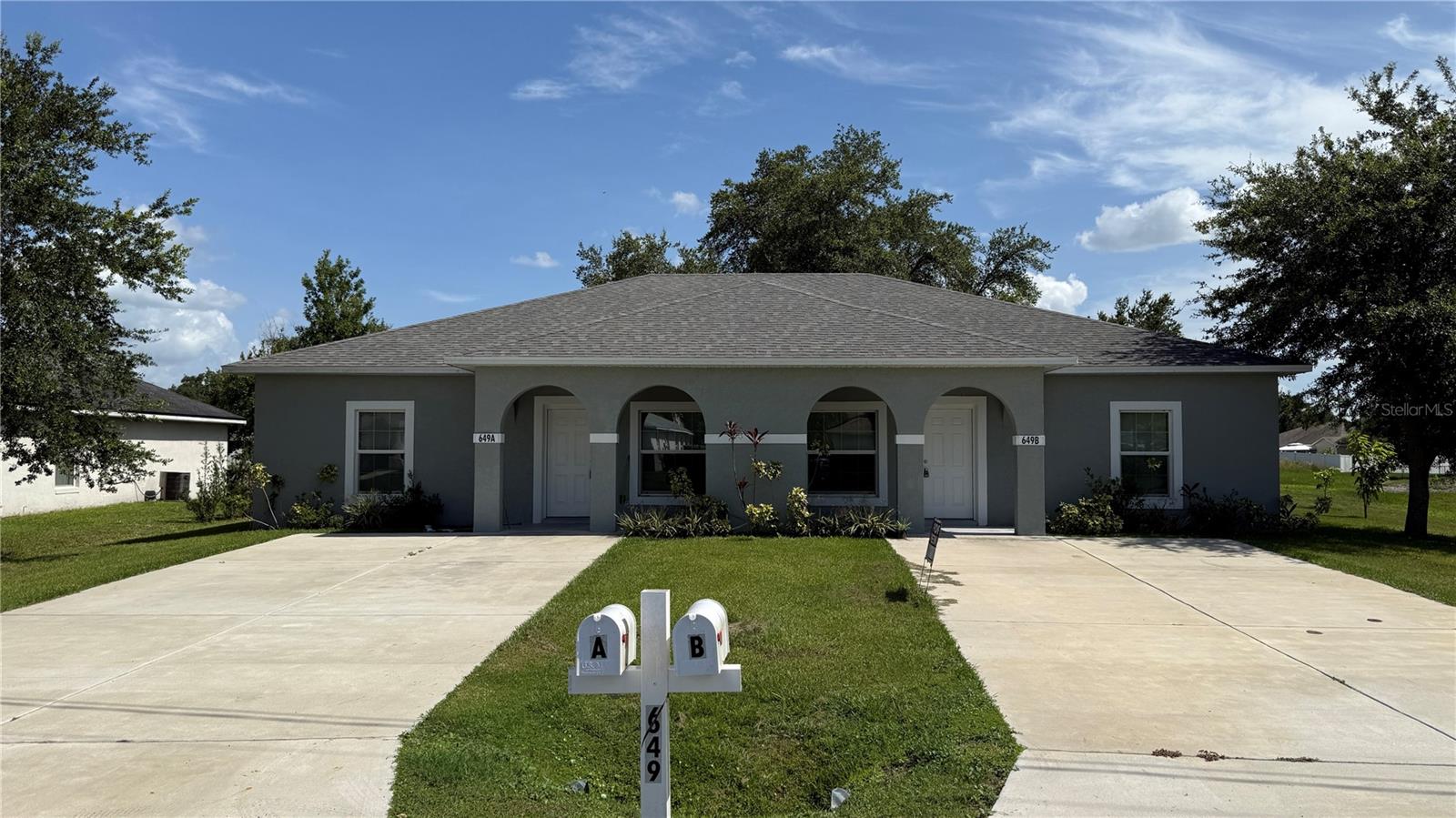 This is the perfect opportunity to create generational wealth! Live on one side and rent out the other :) This 2021 built Duplex contains two 3 bedroom with 2 bathroom units, each one is fully tiled and freshly painted. Stainless steel appliances and an open floor plan highlights comfortable living as well as great entering spaces. Double wide driveways provides more than enough space for everyone. Each unit has a covered Lanai which is a great space to relax, bbq and enjoy the outdoors. This unit provides the option to live on one side and rent the other creating the great opportunity to create additional income! Fyi Units have separate water and power meters! I do have another Duplex with both sides already occupied with renters located at 711 Mink Ct. Kissimmee