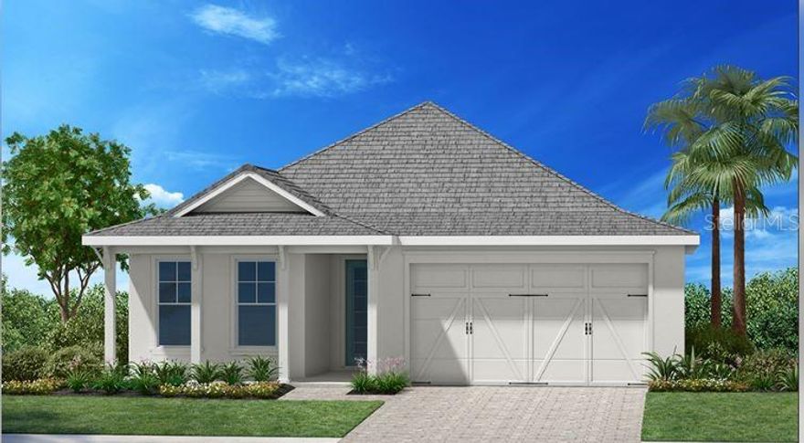 This Halyard floor plan offers 2,273 square feet with 3 bedrooms, 3 bathrooms, a den, and a 2-car garage. The home features the Coastal Elevation and includes tray ceilings in Foyers 1 and 2 as well as the Great Room. The kitchen is equipped with 42” upper cabinets, GE Profile Gourmet Appliance Package, upgraded quartz countertops, a backsplash, upgraded kitchen sink, and below-cabinet LED lighting. Upgraded plank tile is installed throughout, and wall tile extends to the ceilings in all showers. Impact windows, upgraded bathroom cabinets, upgraded Moen plumbing fixtures, and additional electrical and lighting have been added. The Great Room opens to a large lanai with a Summer Kitchen Rough-In that includes gas, plumbing, and electrical connections. Community amenities include The Summit at Shellstone Amenity Center with a Social Hall, Fitness Center, Pool and Spa, Firepit, Poolside Cabanas, Poolside BBQ Grills, and Fitness Lawn. Residents also have access to Midway Park featuring a Pro Shop, Screened Pavilion, Play Areas, Dog Parks, Basketball Court, 8 Pickleball Courts, 6 Tennis Courts, Kayak Launch, Outdoor Fitness Area, and Shaded Picnic Areas. Shellstone offers convenient access to Downtown Waterside Place, Gulf Coast beaches, world-class dining and shopping, several hospitals, and is located within the Sarasota School System. Sarasota International Airport is approximately 25 minutes away, and Tampa International Airport is approximately 70 minutes away.