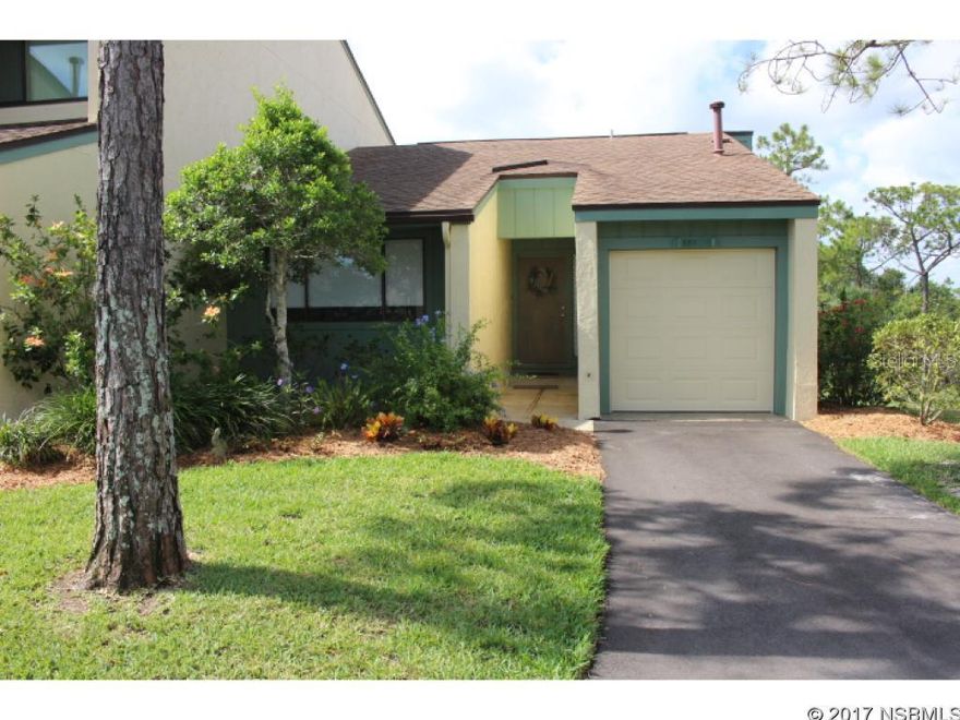 HARD TO FIND FURNISHED RENTAL! 2 bedroom 2 bath townhome in the upscale gated community of Sugar Mill. This Pine Valley townhome is designed for the avid golfer! The home boasts a golf cart garage and all pathways lead directly to the golf course! Balcony, new washer and dryer,wood floors. Please contact Pam 386-423-0778 x 2 to view. No pets please.  Available for a 6+ month  lease.