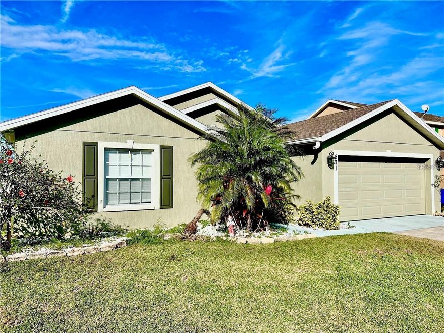 Come view this over 2000 sq ft, 3 bedroom 2 bathroom pool home with additional office that can be used as 4th bedroom. The home has a split bedroom open floor plan with vaulted ceilings, giving the home a much larger feel. The open kitchen offers plenty of cabinet and countertop space, nice size pantry, laundry closet set up for the washer/dryer, and stainless steel appliances. The master bedroom is set apart from the other two bedrooms, giving complete privacy and the master bath has been beautifully remodeled. Enjoy relaxing or entertaining in your pristine swimming pool. The pool has a large screened in pool deck complete with pavers. Fully fenced in yard for added privacy. Lawn and pool service included.