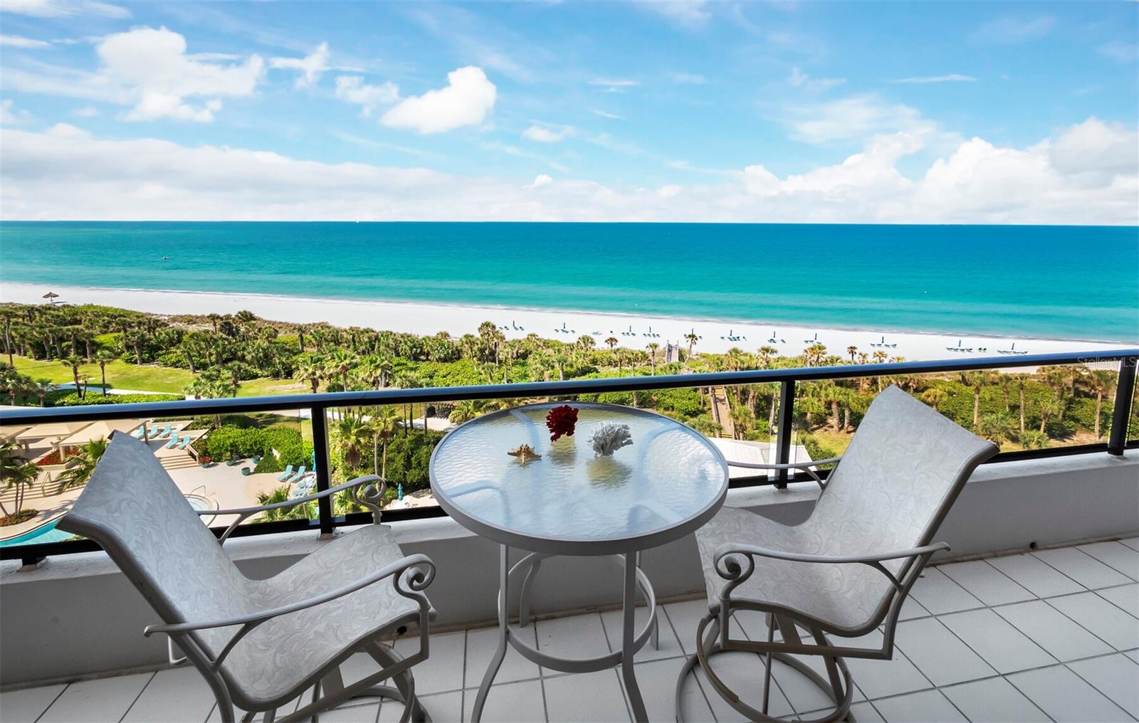 Direct Beachfront Views from virtually all the rooms in this 3115 sq ft. condo in the Sanctuary III 8 th floor. 4 Bedroom 3.5 Bathrooms with 2 car Garage Parking right by the updated elevators- which is an prime location. Most Furniture is included in the price. Double doors, Open floor plan, spacious family room with floor to ceiling glass sliding doors which wraps around to see the Ocean. Built in wet bar with a sink and refrigerator. Gourmet Style Kitchen with Granite countertops, Island, Stainless Steel Appliances, Tile Backsplash. Double (2) Master Bedrooms with ensuite bathrooms, with Walk in closets."NEW ROOF WILL BE INSTALLED SOON" Newer 2 Air Conditioners. Recent updates to Building III include an elegantly updated two-story entry lobby, the second-floor recreation room with adjoining new kitchen. 2 Under building garage parking spaces and an individual air-conditioned storage locker. The Sanctuary located behind the gates of the Longboat Key Club, is situated on 18 acres nestled between the Longboat Key Club golf course and 1200 feet of Gulf of Mexico beachfront. Amenities include Cable and Internet, and Water. tennis courts, an Olympic sized heated pool, wading pool, whirlpool, with extensive pool decks, shady gazebos, and a new fire pit with sofas, outdoor grills, and a winding trail encompassing the entire perimeter of the complex. A separate two-story clubhouse contains a large entertaining room with catering facilities, a state-of-the art fitness complex on the second floor with bathrooms showers and saunas. Onsite management and gated security. Membership in the Longboat Key Club is available where you can enjoy 45 holes of golf and 20 tennis courts along with six restaurants and other club offerings. Sit on your porch enjoying your morning coffee or watch the evening sunsets.