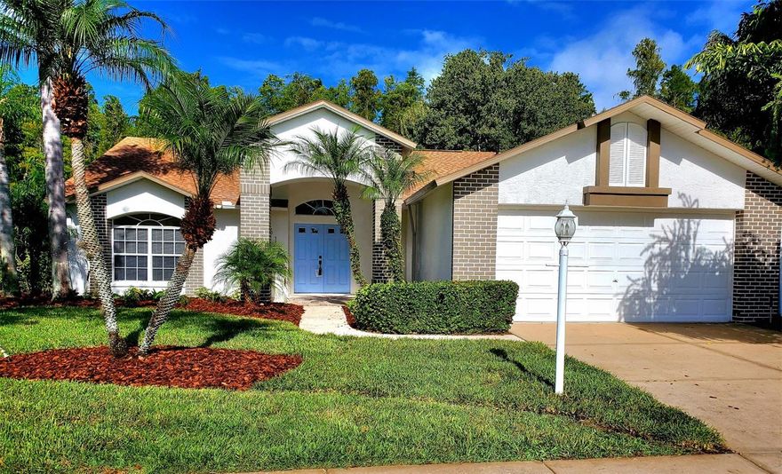** KNOCKOUT IN HERITAGE SPRINGS! ** This is a WOW HOUSE! Beautifully renovated in 2025, this home boasts extraordinary curb appeal with a custom-painted exterior, brand-new dimensional shingle roof, and a professionally landscaped yard. The welcoming entryway features a newly tiled front porch and double-door entrance. Step inside to a wide-open floor plan with soaring ceilings that greet you immediately! Professionally staged to display the home's ultimate potential!  The interior has been newly textured and painted throughout. Brand-new vinyl "wood" flooring runs through every room, complemented by high baseboards. The massive great room shines with soaring ceilings and recessed lighting. The stunning kitchen includes all-new stainless-steel appliances, new cabinetry, a tile backsplash, and quartz countertops. There's a cozy dinette area with a fantastic view for morning coffee and a large breakfast bar perfect for casual dining and entertaining. 

The spacious master suite features a walk-in closet, private bathroom, and access to an at-home office. The master bath includes brand-new his-and-her sinks set in a quartz-topped vanity, new mirrors, lighting, and a newly tiled walk-in shower with updated fixtures. Adjacent to the master is a second bedroom or office with another walk-in closet. The third bedroom and bathroom are located on the opposite side of the home for added privacy. Each bedroom is equipped with new ceiling fans with remotes. From the great room, a wall of four sliders opens onto a spacious back patio. The covered lanai is newly tiled and perfect for outdoor living. The backyard backs onto conservation and a pond, creating a serene, park-like setting.

Heritage Springs is the premier 55+ gated community in the Pinellas/Pasco area, featuring an active lifestyle with residents cruising around on golf carts to the golf course, clubhouse, pool, and tennis courts. The $313/month fee covers all the neighborhood attributes that Heritage Springs has to offer!  The clubhouse is incredible....it comes with a full restaurant, bar, and event hall for dances and holiday parties!  Also a great meeting spot for residents to play cards, games, and share in hobbies!  Newly restored community pool outback overlooking the 18th hole!  Heritage Springs Golf is a private and manicured 18-hole course that is 2nd to none in the area!  The Twin Lakes $150/month fee covers all your yard work....no cutting grass on the weekend!  Sprinklers in this neighborhood are on 2 wells!  This is the ultimate Florida lifestyle in the ultimate Florida home.....this one sells itself, come take a look!