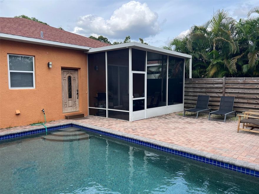 Fantastic Villa with a private pool close to the North bridge to Siesta Key available for monthly rentals! The villa is fully equipped with 3 bedrooms (master has a king bed, 2nd BR with a queen, and 3rd has 2 twins). Comfortably accommodates 6 people. There is a grill in the lanai space with seating for 6 as well. 2 lounge chairs are provided by the pool. Beach chairs and towels are available for your beach excursions. Please call agent to check availability. Taxes and fees are not included.  Cleaning Fee is $175. Application Fee is $150. Available starting August 2025 through October 2025 for $3,400/month. Available Nov/Dec 2025 for $4,500/month. Available Jan-April 2026 $7,500/month.