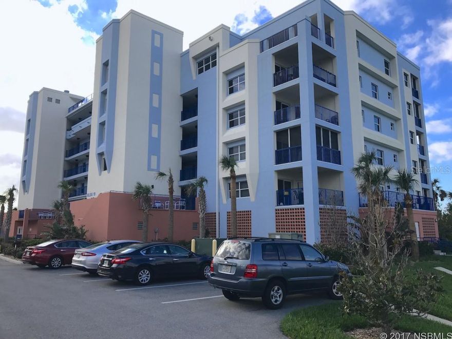 The Resort of New Smyrna Beach is what many call Ocean Walk. Offered is this condo with captivating views and modern living with just a short walk to the pool and ocean. If interested in renting it out, then you are in luck, it has fantastic rental history and can be transferred to the new owner if they wish. Built in 2014 it looks as good as it did when first stepped in new. This building is the southern most building and considered to be the most private. This is a large 3 bedroom 2 bath, offers ocean and river views with 9 ft ceilings and a tremendous amount of upgrades, surely to be your top choice. Enjoy sunrises from the front entry and the sunsets on your private oversized balcony. Offered turn key fully furnished with top quality furnishings. The upgrades are endless, from the high end real wood cabinets, upgraded stainless appliances with custom tile and granite throughout much of this home. Features a gated complex with under building parking as well as (1) storage unit on you floor. The elevators go from the garage to your floor so there are no stairs to take at all if yo do not want to take stairs. The resort style living here offers, 2 heated pool, theater room, 2 gyms, basketball, club rooms, grill areas, and hot tubs.  Do not miss this rare opportunity. Upon request we have a true 3D tour of this property. All information intended to be accurate but not guaranteed. ;LocationDescription: Condo ;Water: City