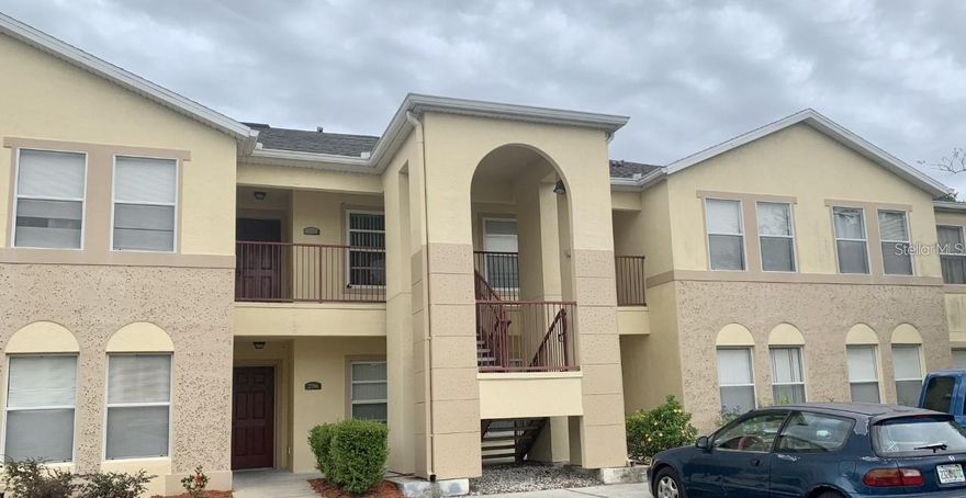 Gated community of Club Cortile offering a community pool & hot tub, clubhouse, playground, fitness, tennis and basketball court. Located near major roadways, shopping, restaurants, theme parks and plenty of recreation. First floor, three bed and two bathroom well maintained condo with screened enclosed balcony with privacy at the rear. This condo is ready for you to make this your home or investment property with long or short term rental potential!